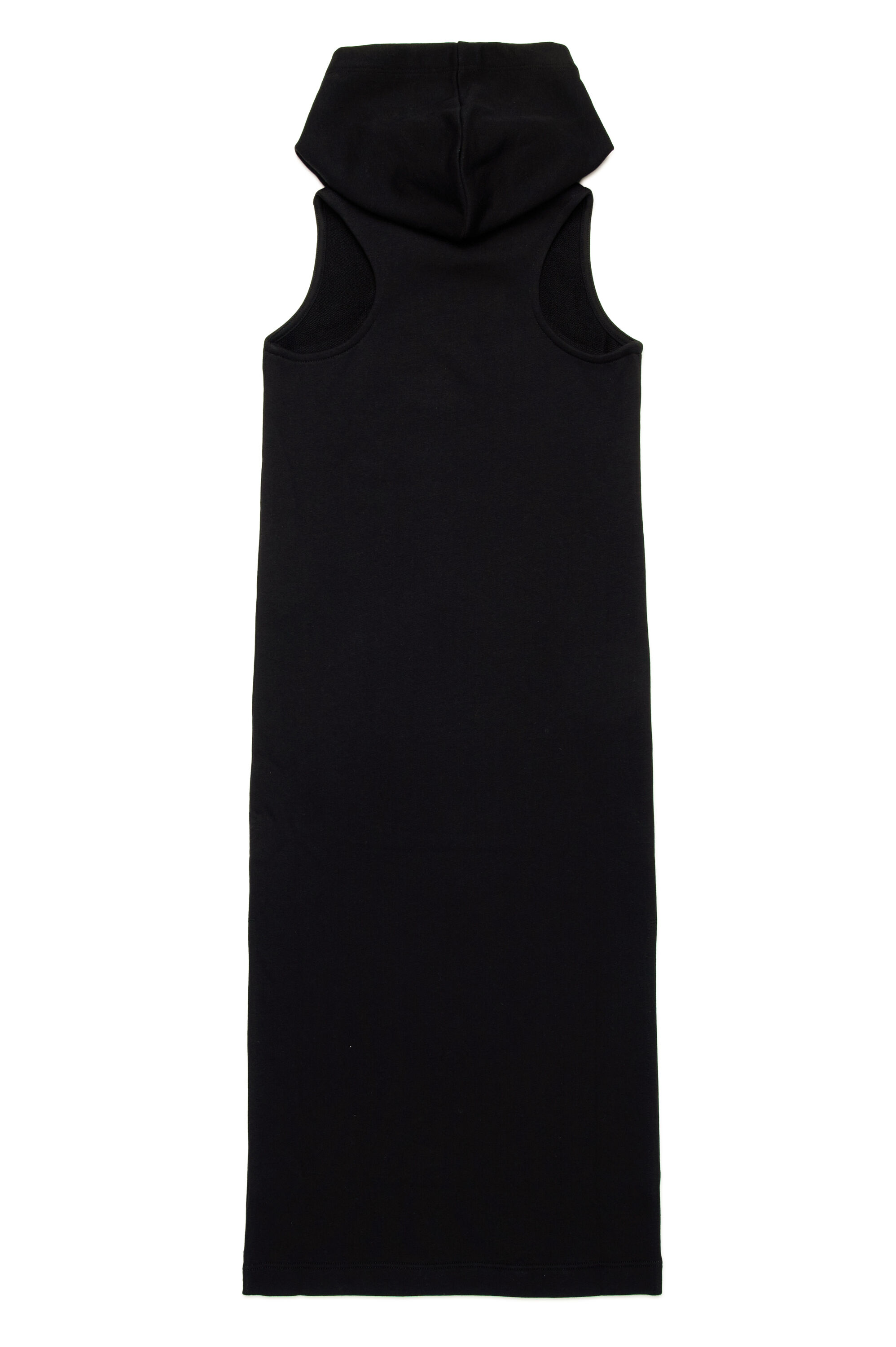Diesel - DYTES, Abito con cappuccio senza maniche con logo cut-out Donna in Nero - 2