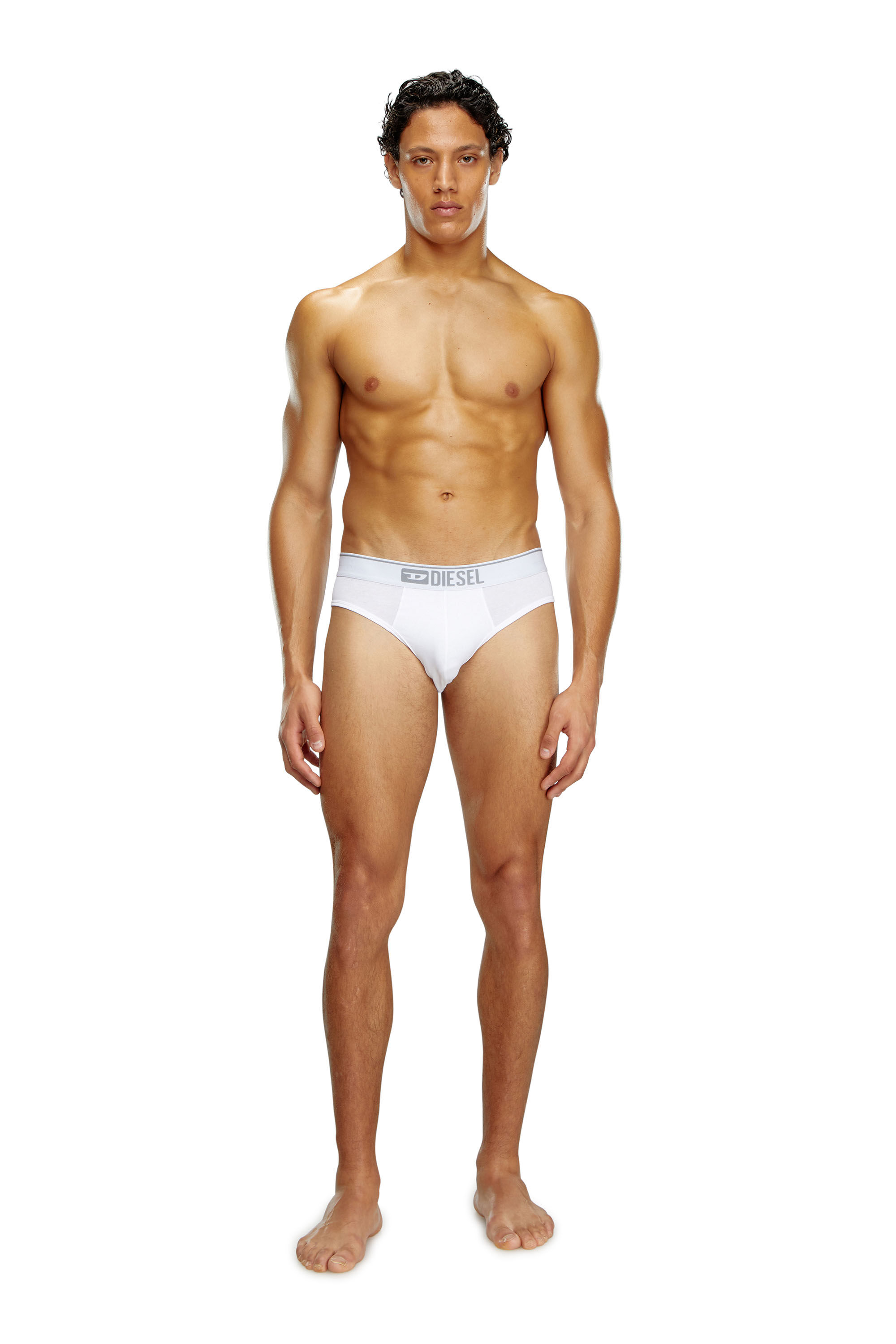 Diesel - UMBR-ANDRETHREEPACK, Set di tre slip tinta unita con logo Uomo in Multicolor - 1