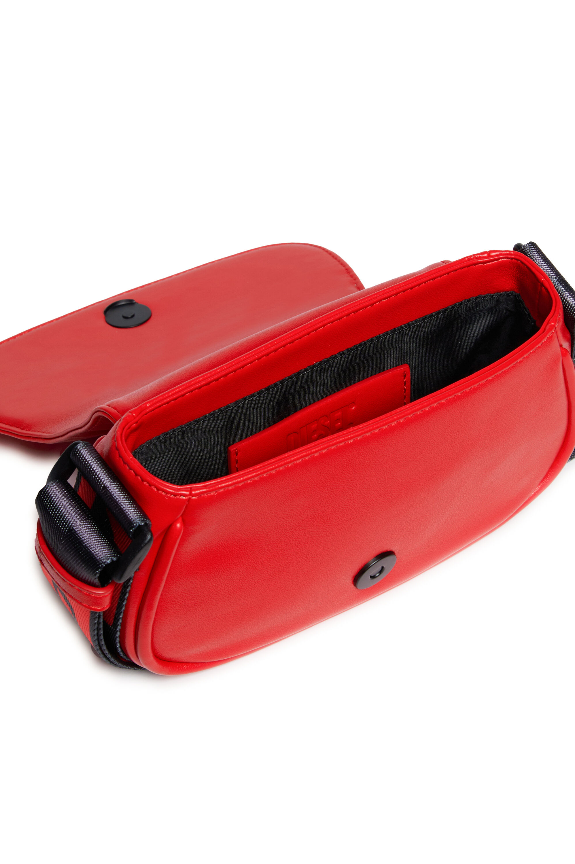 Diesel - CROSSBODY, Borsa a tracolla con cinghia logata Donna in Rosso - 5