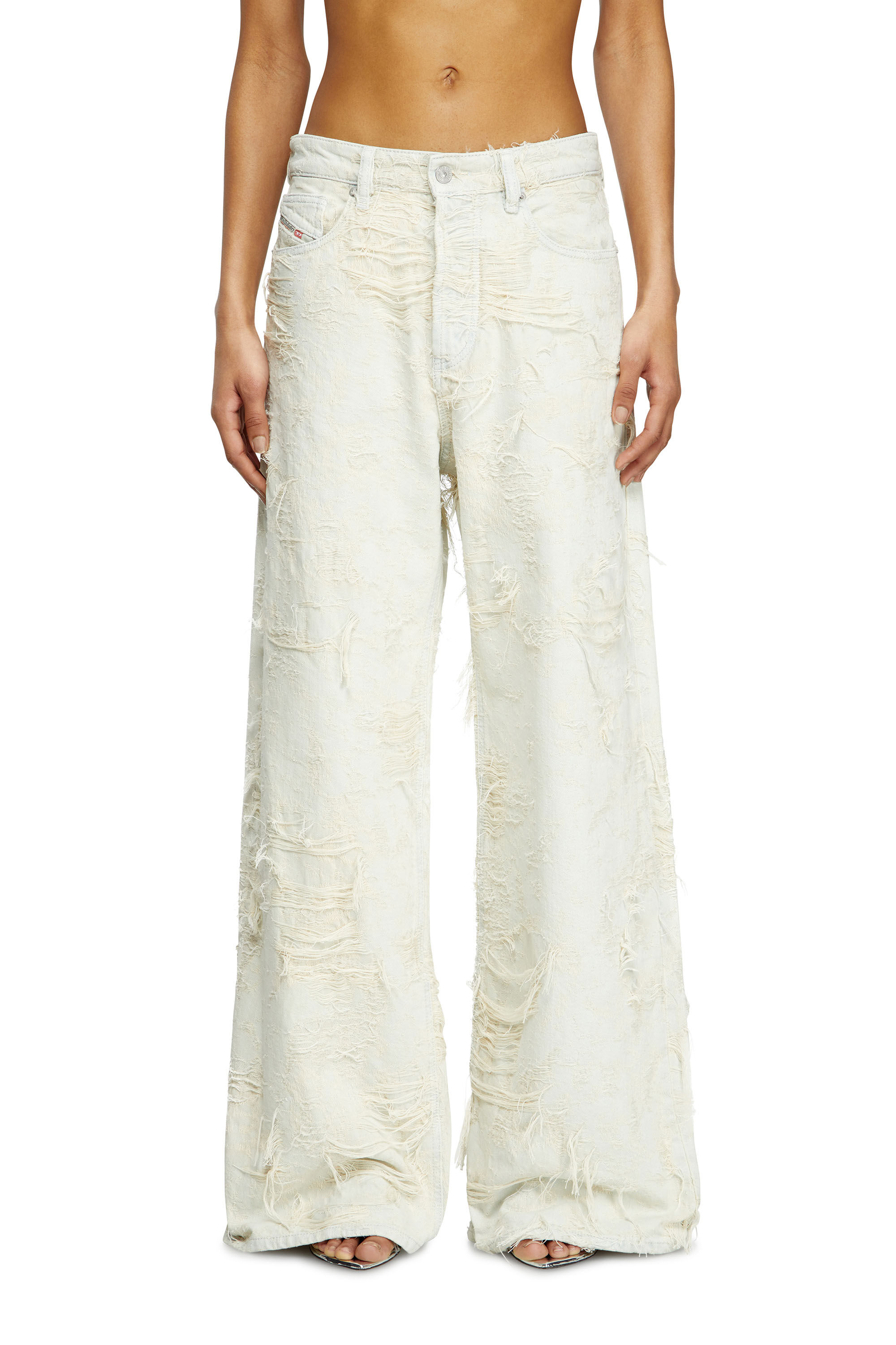 Diesel - Relaxed Jeans 1996 D-Sire 09M40 Donna, Bianco - Image 3