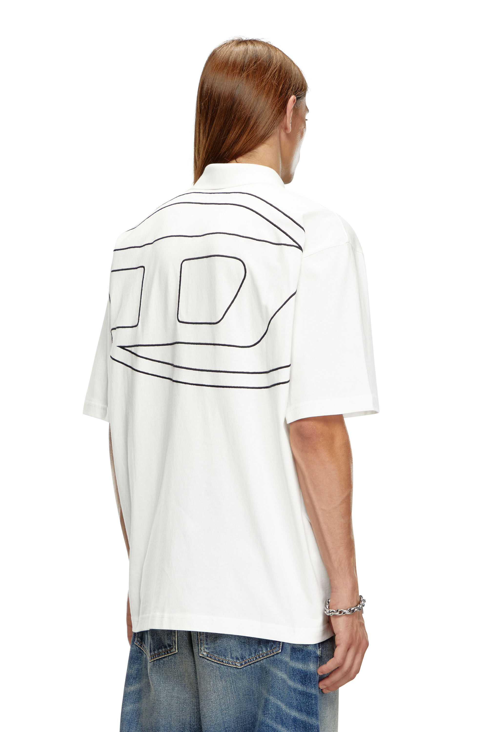 Diesel - T-VORT-MEGOVAL-D, Polo con maxi-ricamo oval D Uomo in Multicolor - 3