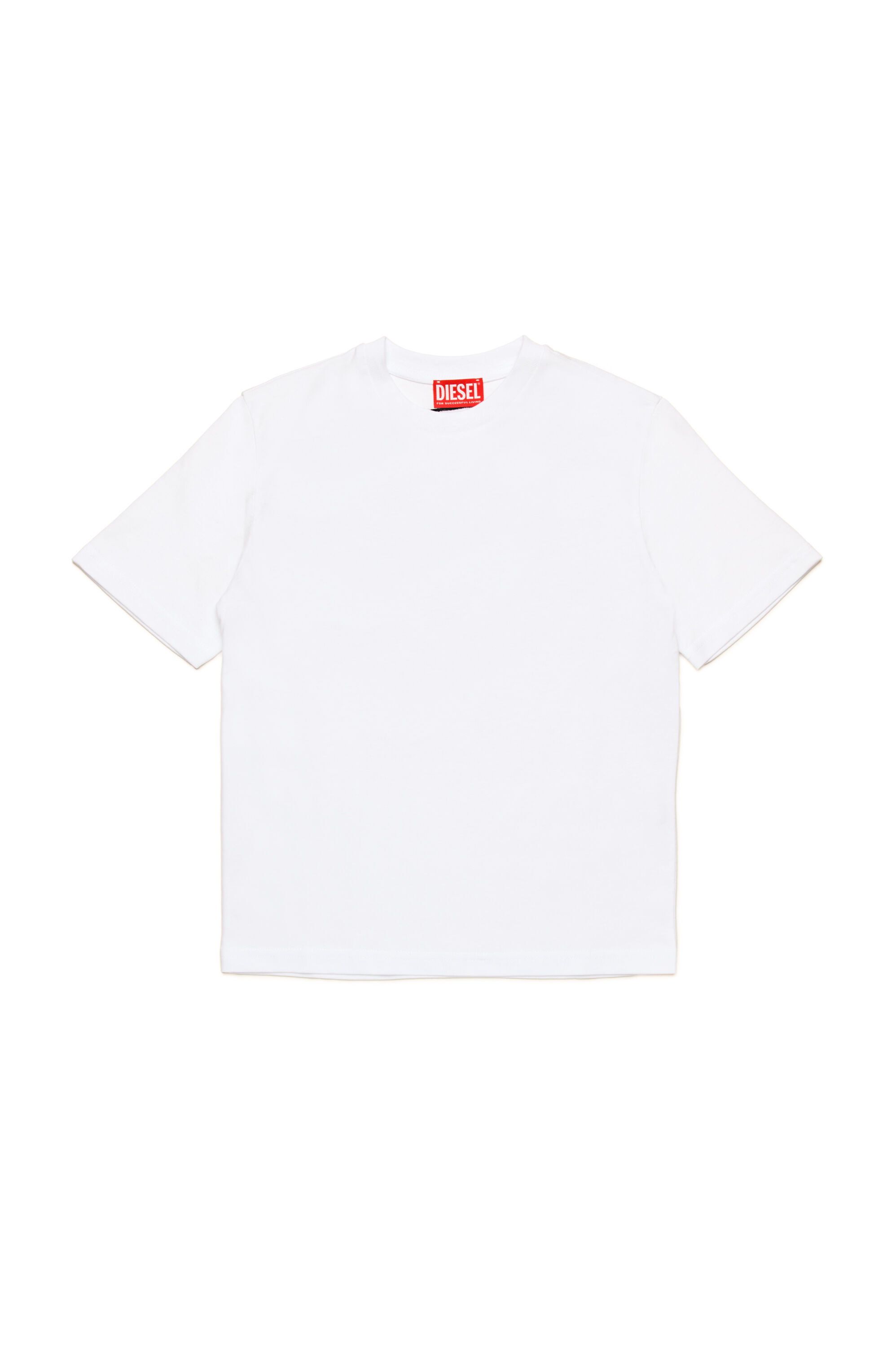 Diesel - TBOGGYMEGOVALD OVER, T-shirt con mega ricamo Oval D Uomo in Bianco - 1