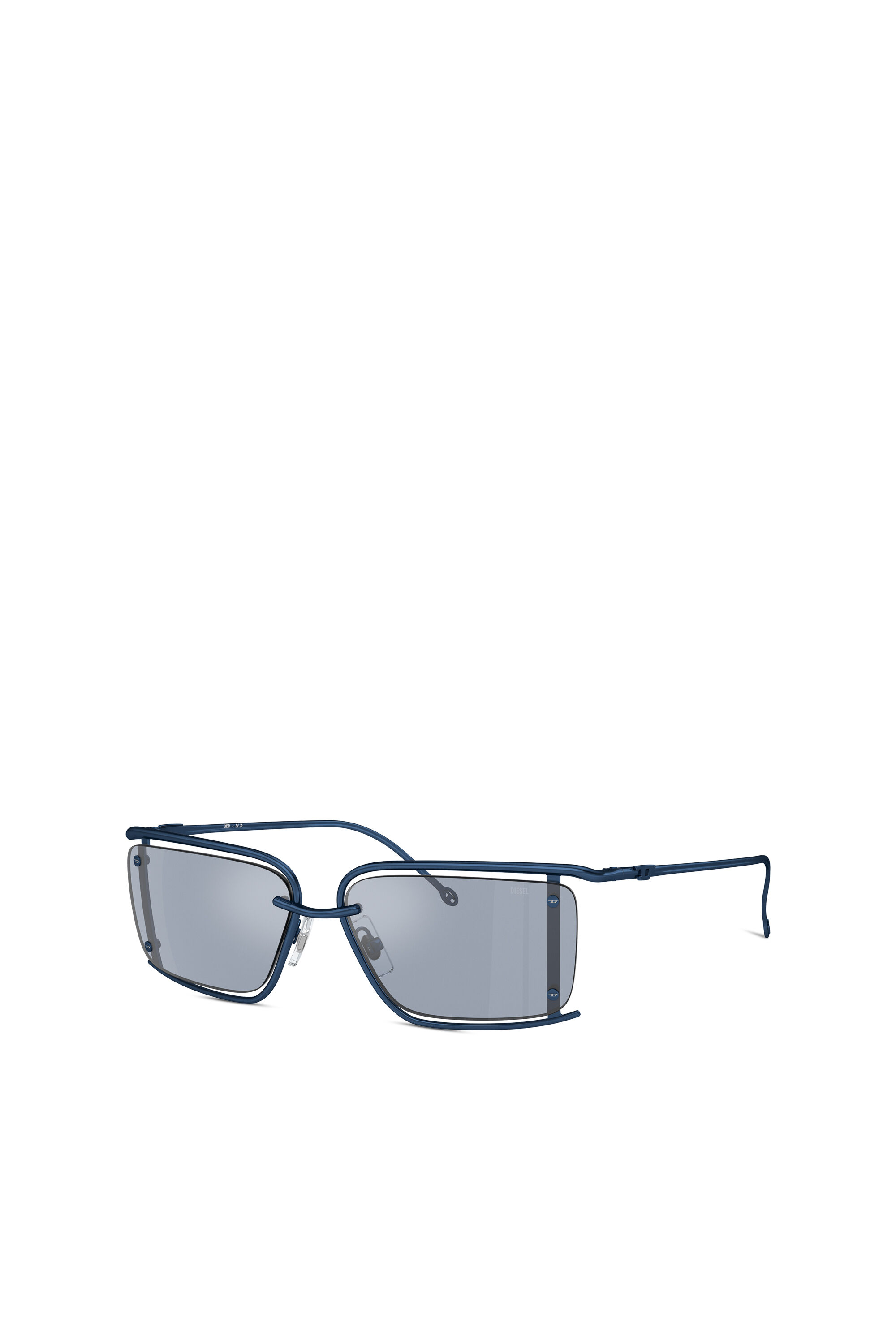 Diesel - 0DL1002, Occhiali da sole rettangolari Unisex in Blu - 5