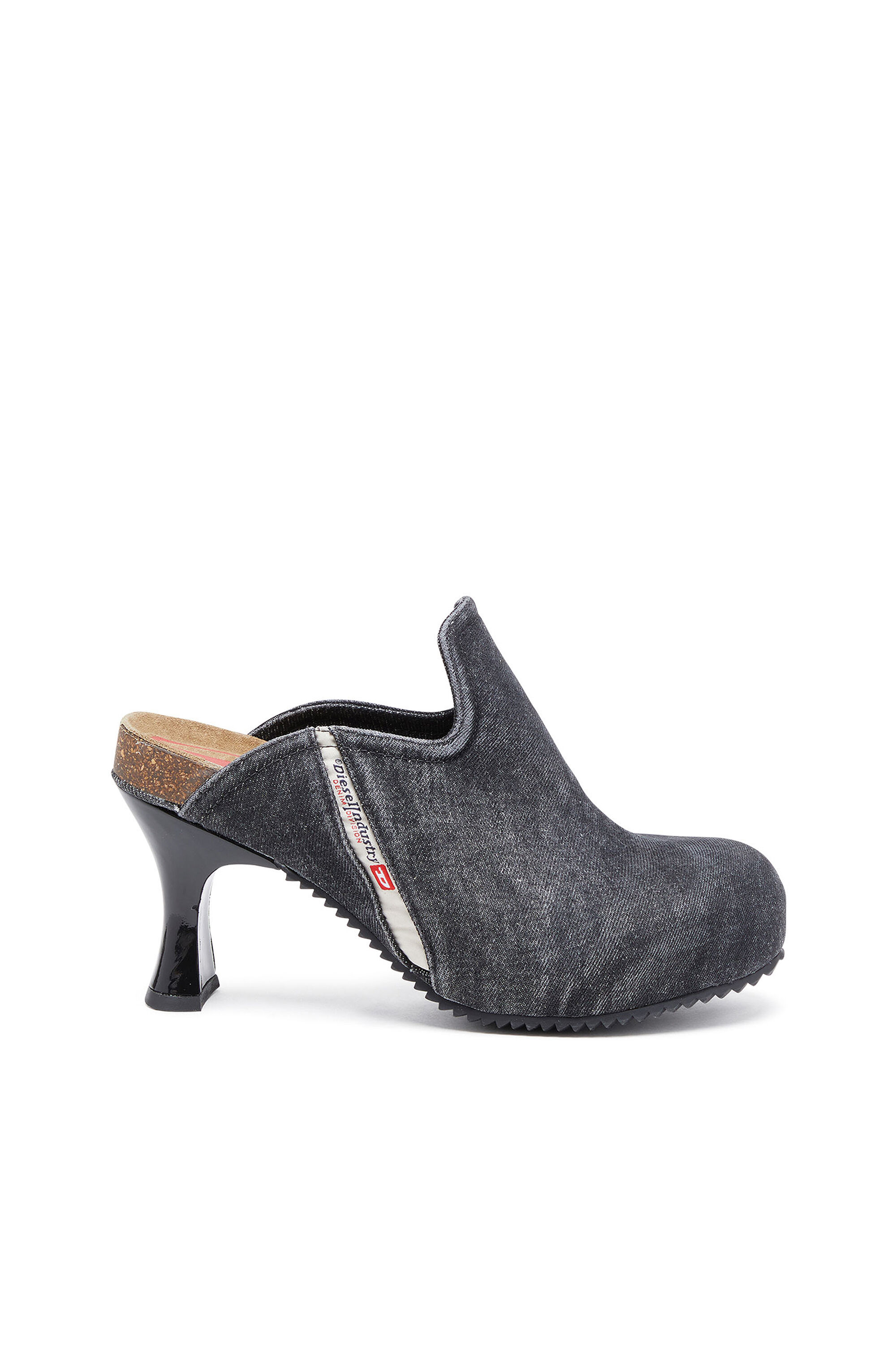 Diesel - D-WOODSTOCK ML W, D-Woodstock-Mule in denim Donna in Nero - 1