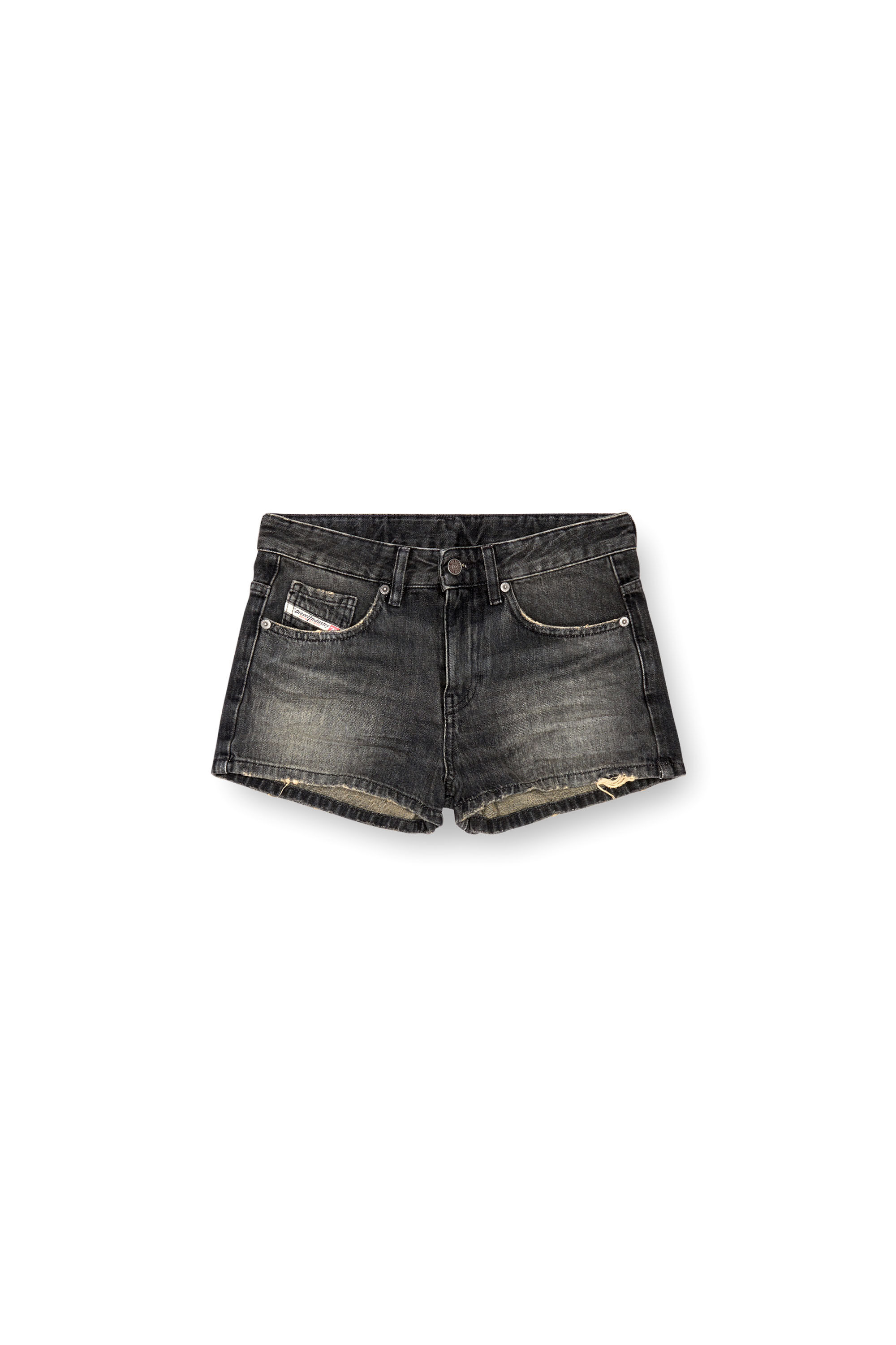 Diesel - DE-YUBA, Short in denim Donna in Nero - 2