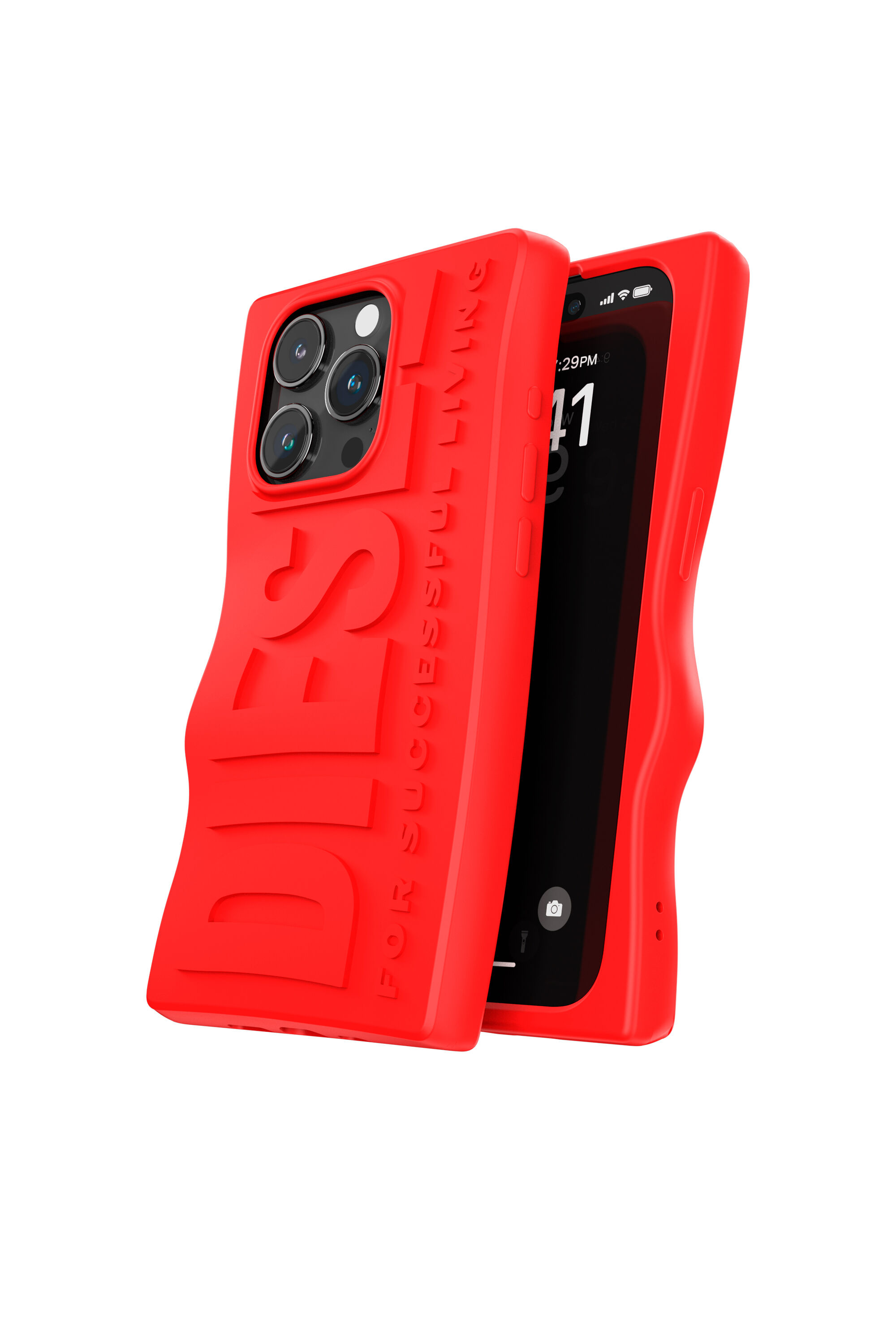 Diesel - 54117 MOULDED CASE, Cover D By iP15 Pro Unisex in Rosso - 3