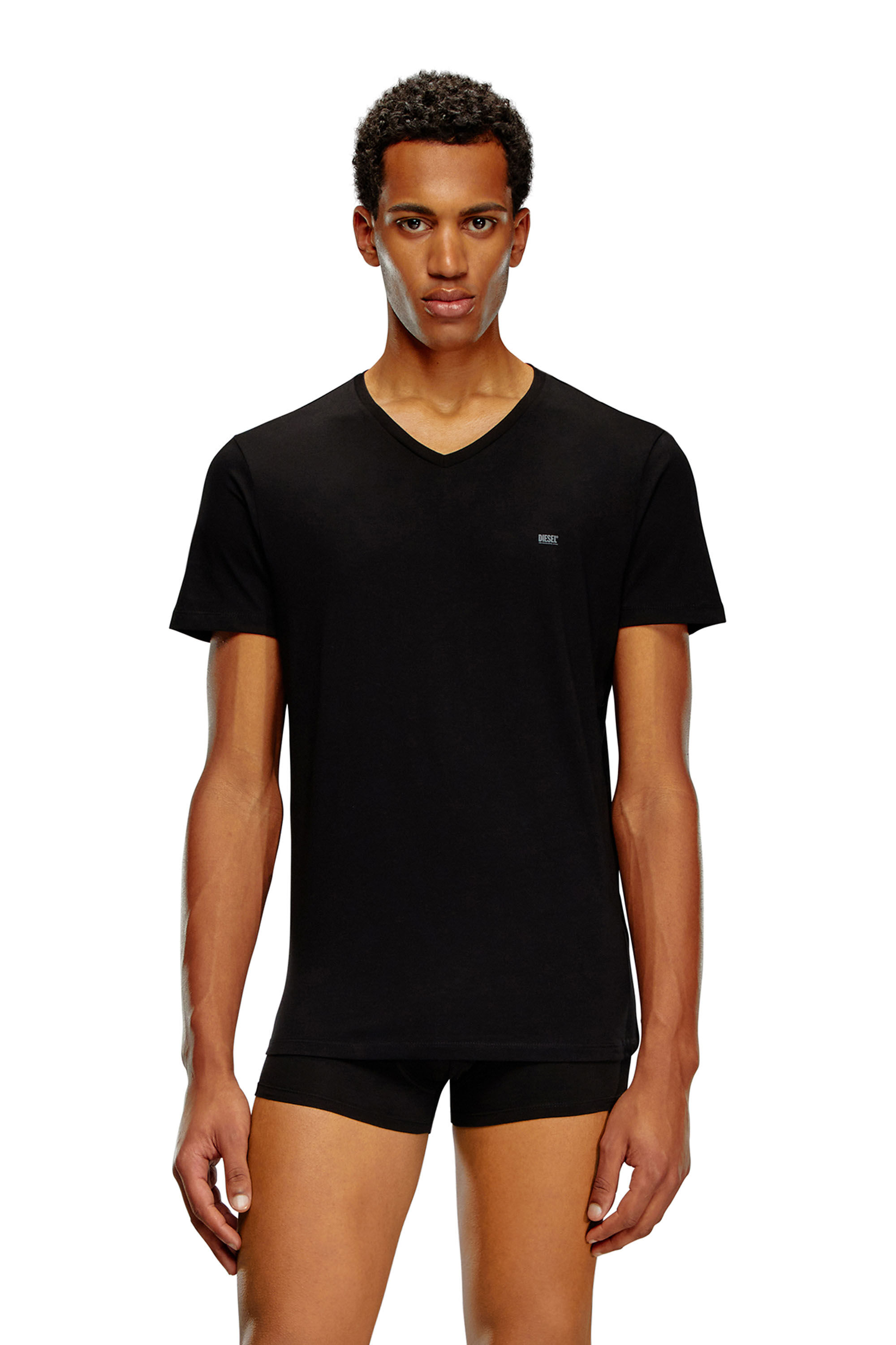 Diesel - UMTEE-MICHAEL3PACK, Set da tre di T-shirt con scollo a V Uomo in Nero - 3