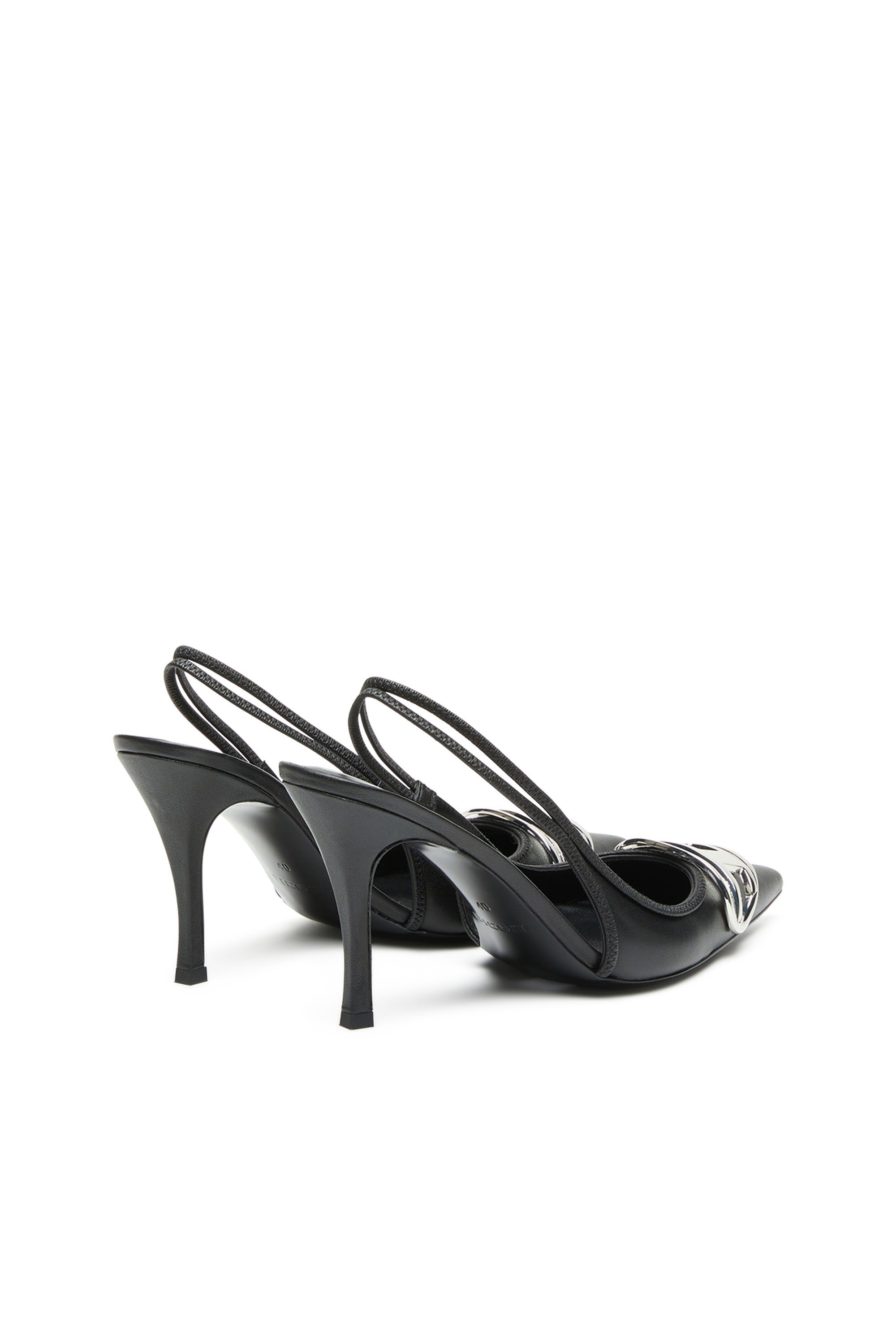 Diesel - D-VENUS SB, D-Venus-Décolleté slingback in nappa Donna in Nero - 3