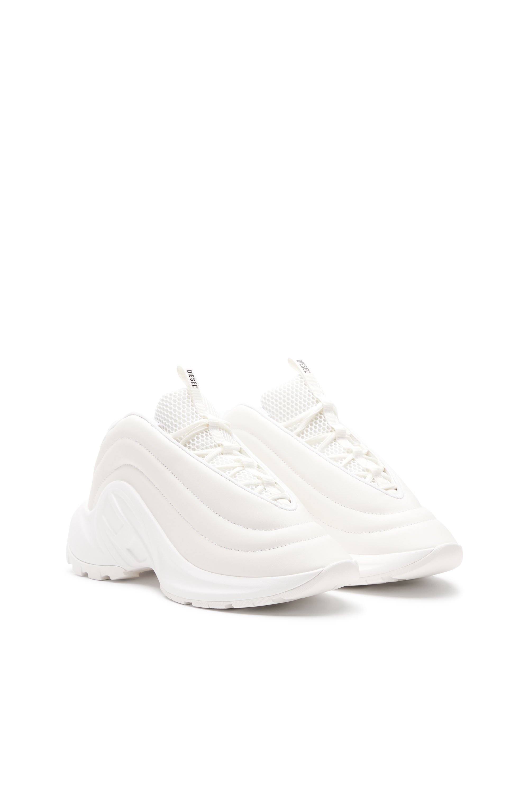 Diesel - S-D-RUNNER X, S-D-Runner X-Sneaker slip-on con fondo Oval D opaco Unisex in Bianco - 2