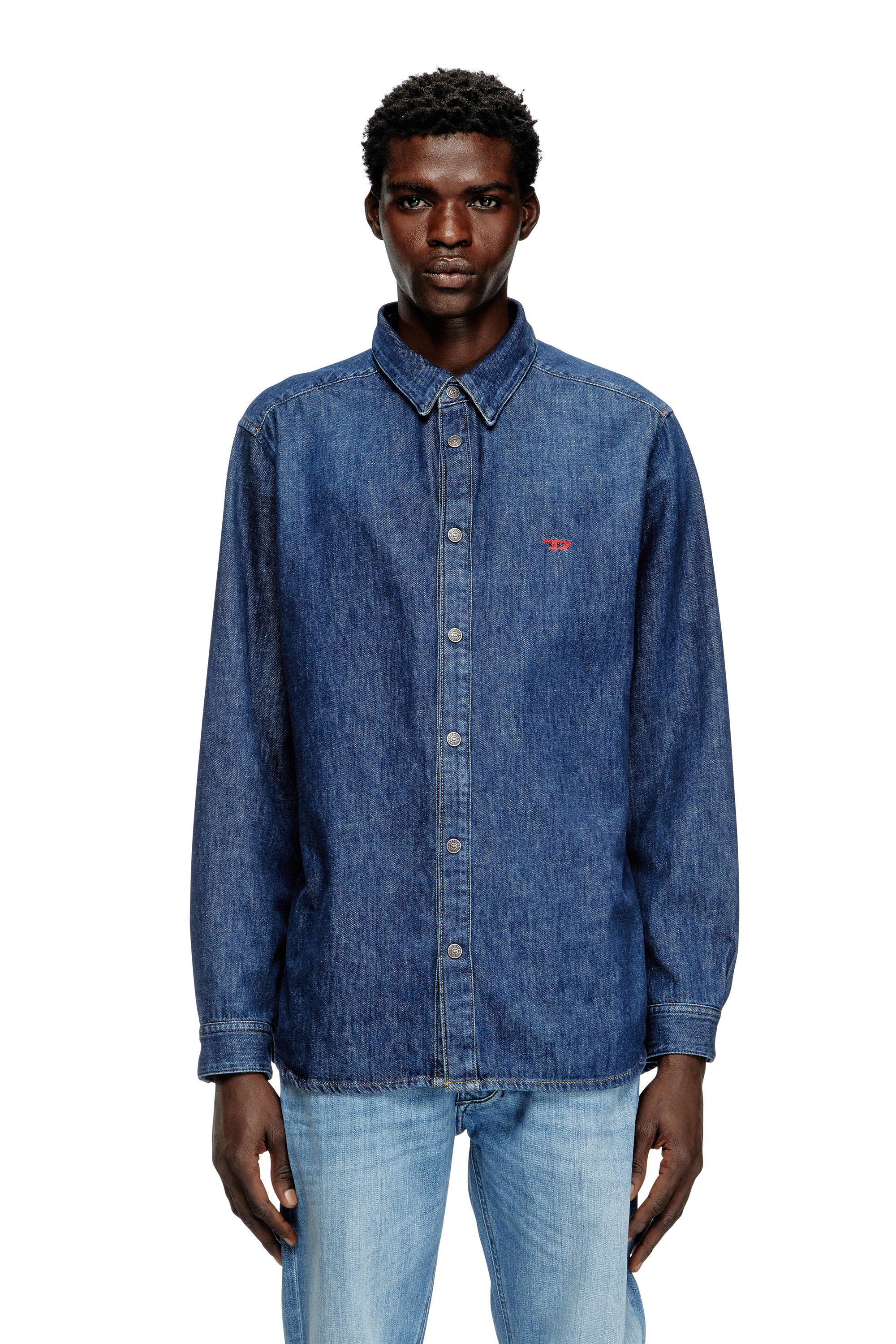 Diesel - D-SIMPLY, Camicia in denim Uomo in Blu - 1