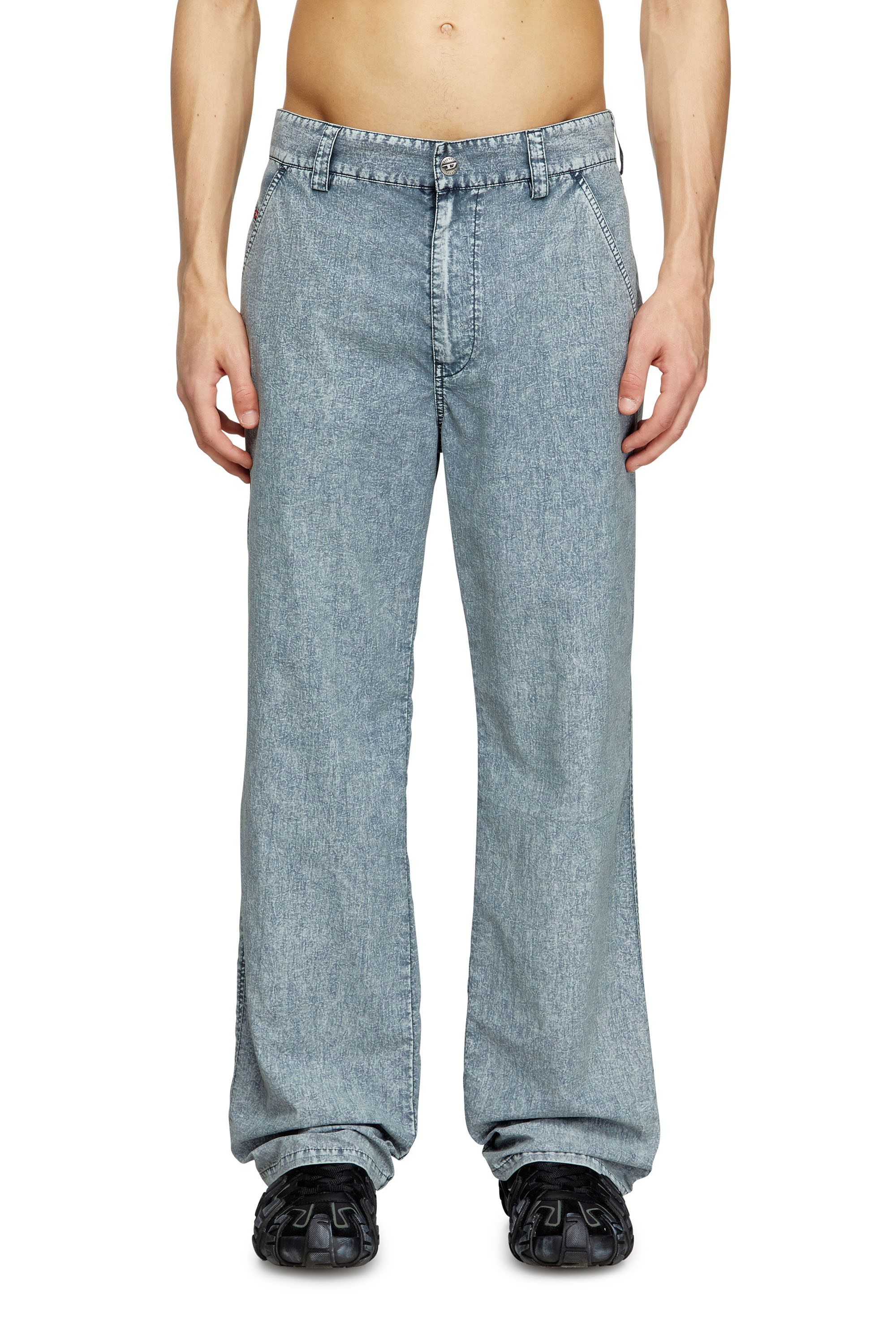 Diesel - P-HANTIK-CHINO, Pantaloni chino in nylon Taslan riciclato Uomo in Blu - 1