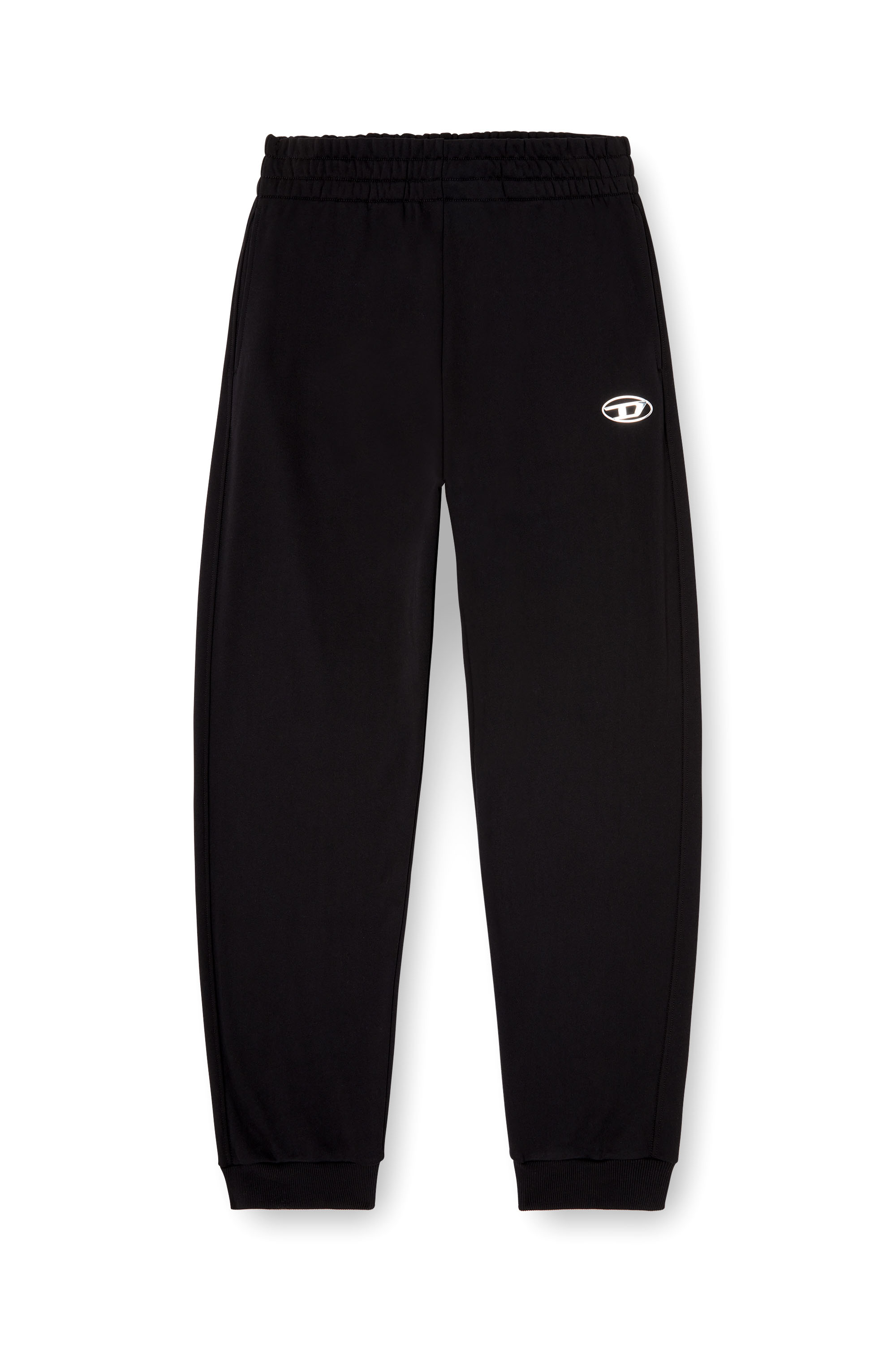 Diesel - P-MARKY-OD, Pantaloni tuta con Oval D metallizzato Uomo in Nero - 3