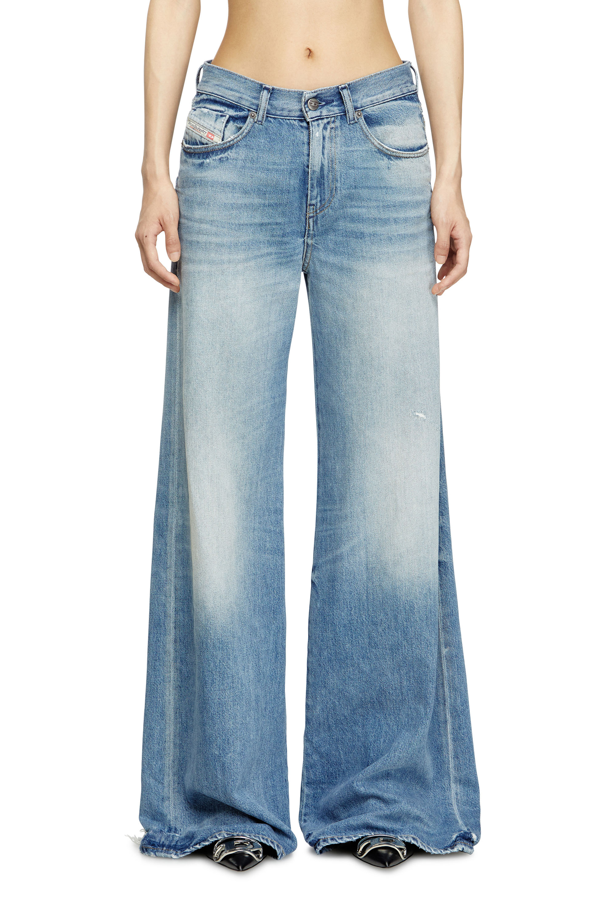 Diesel - Flare Jeans 1978 D-Akemi 09M07 Donna, Blu Chiaro - Image 1