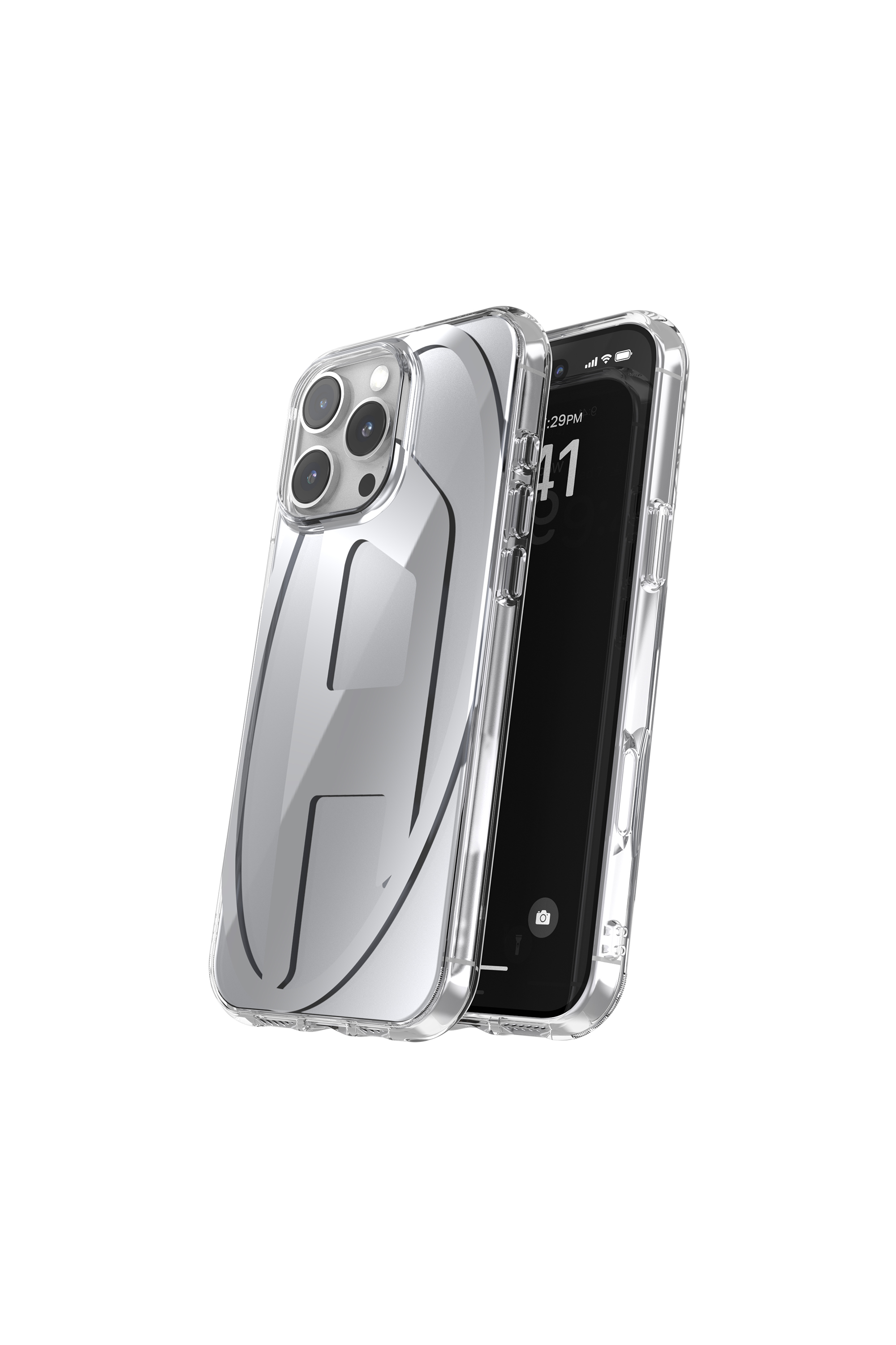 Diesel - 60162 AOP CASE, Cover Oval D per iP 16 Pro Max Unisex in Grigio - 2