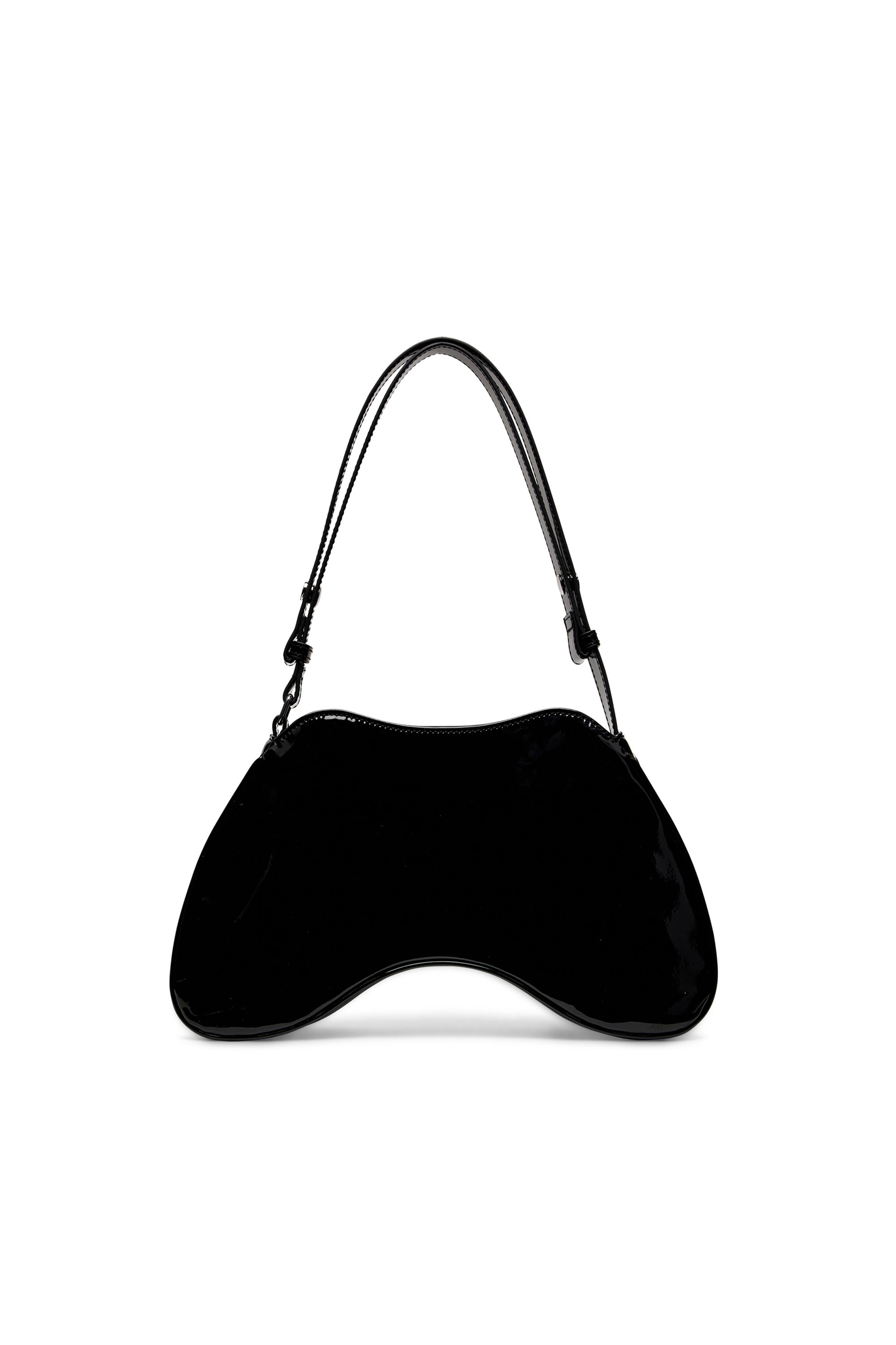 Diesel - PLAY SHOULDER, Play-Borsa a spalla lucida Donna in Nero - 2