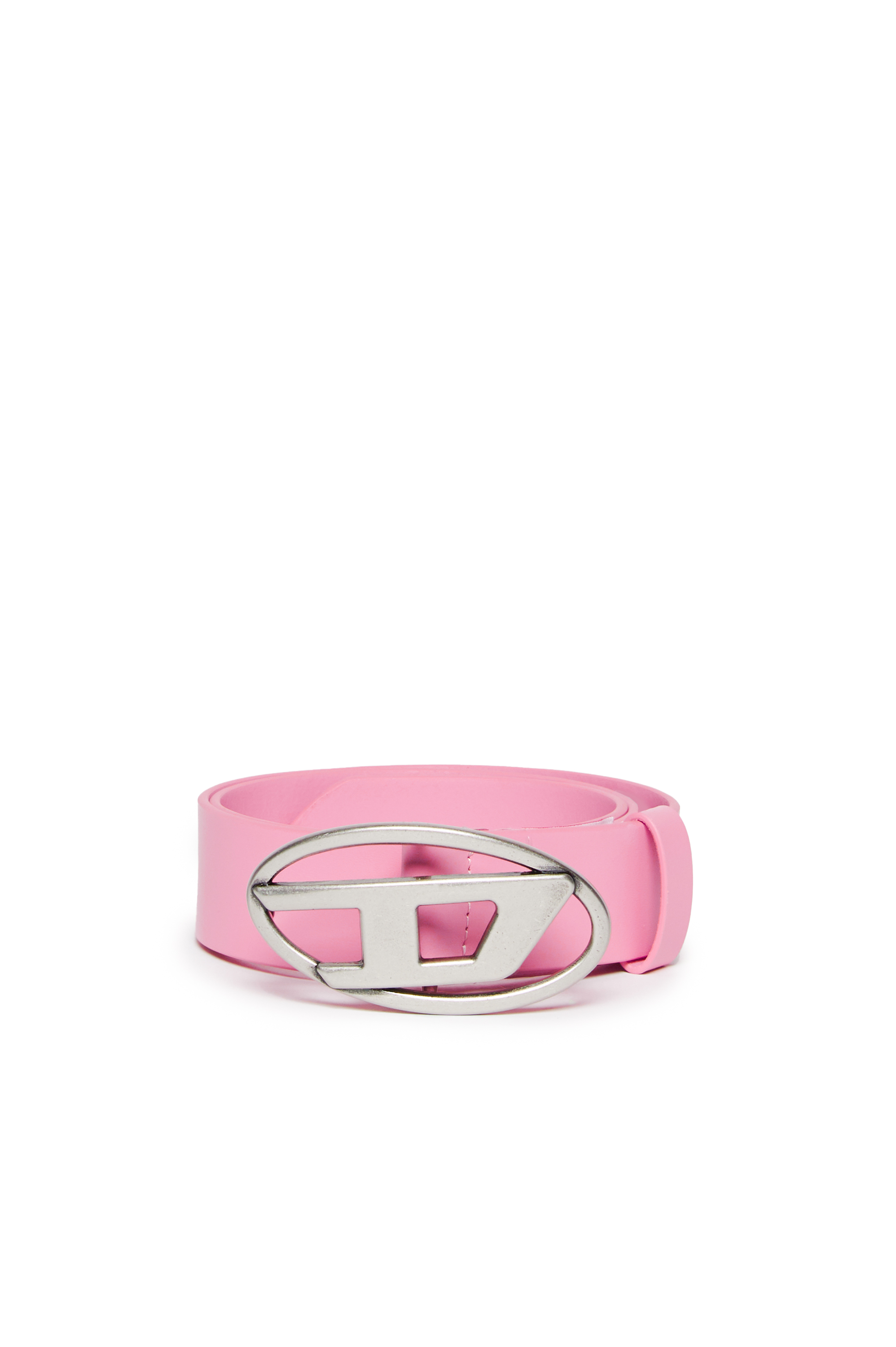 Diesel - B1DR, Cintura in pelle con fibbia D ovale Unisex in Rosa - 1