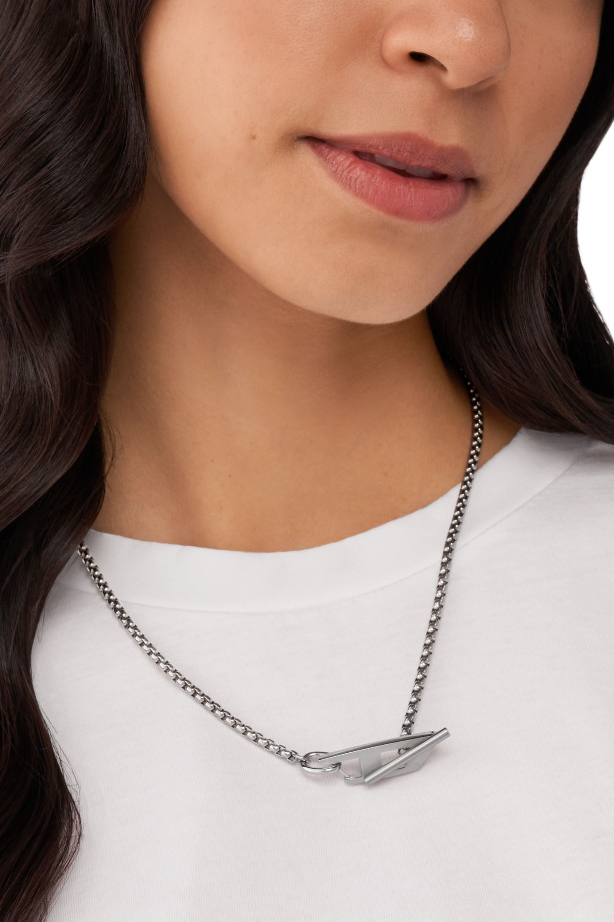 Diesel - DX1477, Collana a catena in acciaio inossidabile Unisex in Argento - 4