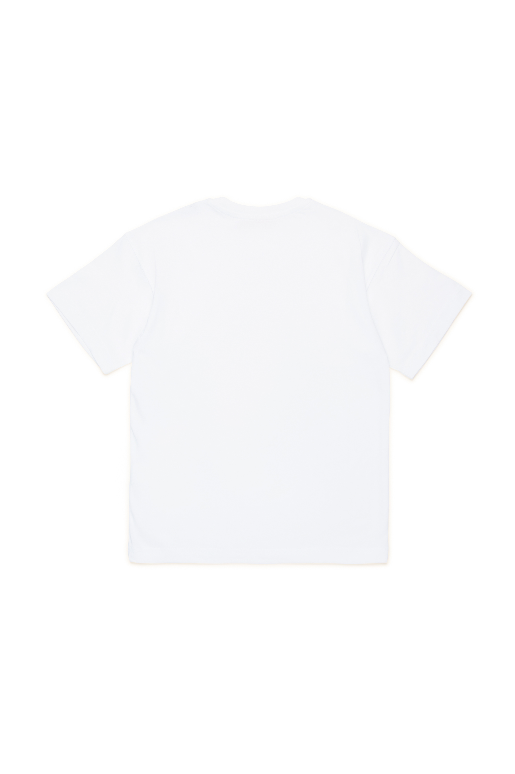Diesel - TMARCUS OVER, T-shirt con logo Oval D effetto metallo Uomo in Bianco - 2