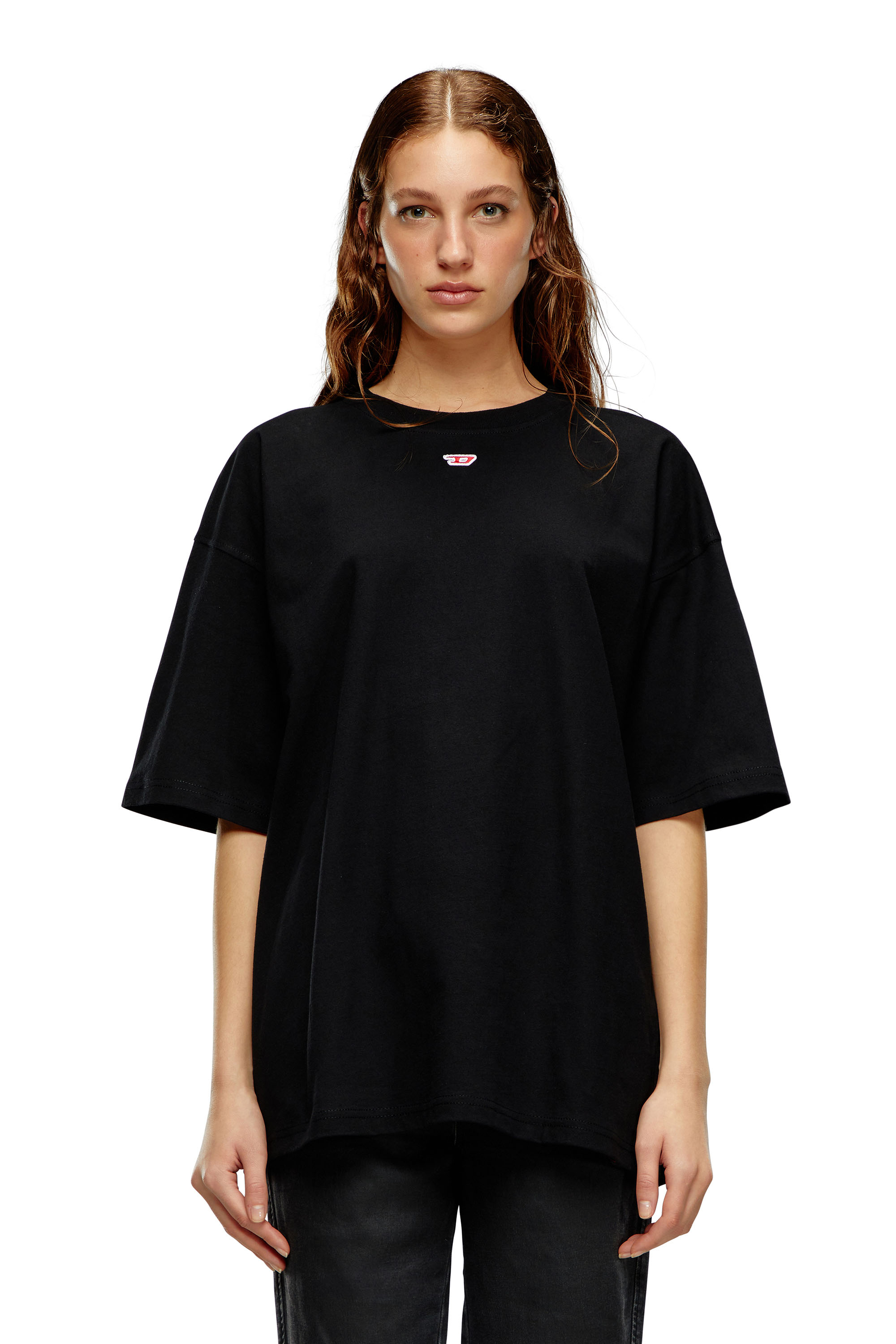 Diesel - T-BOXT-D, T-shirt con patch D ricamato Unisex in Nero - 1
