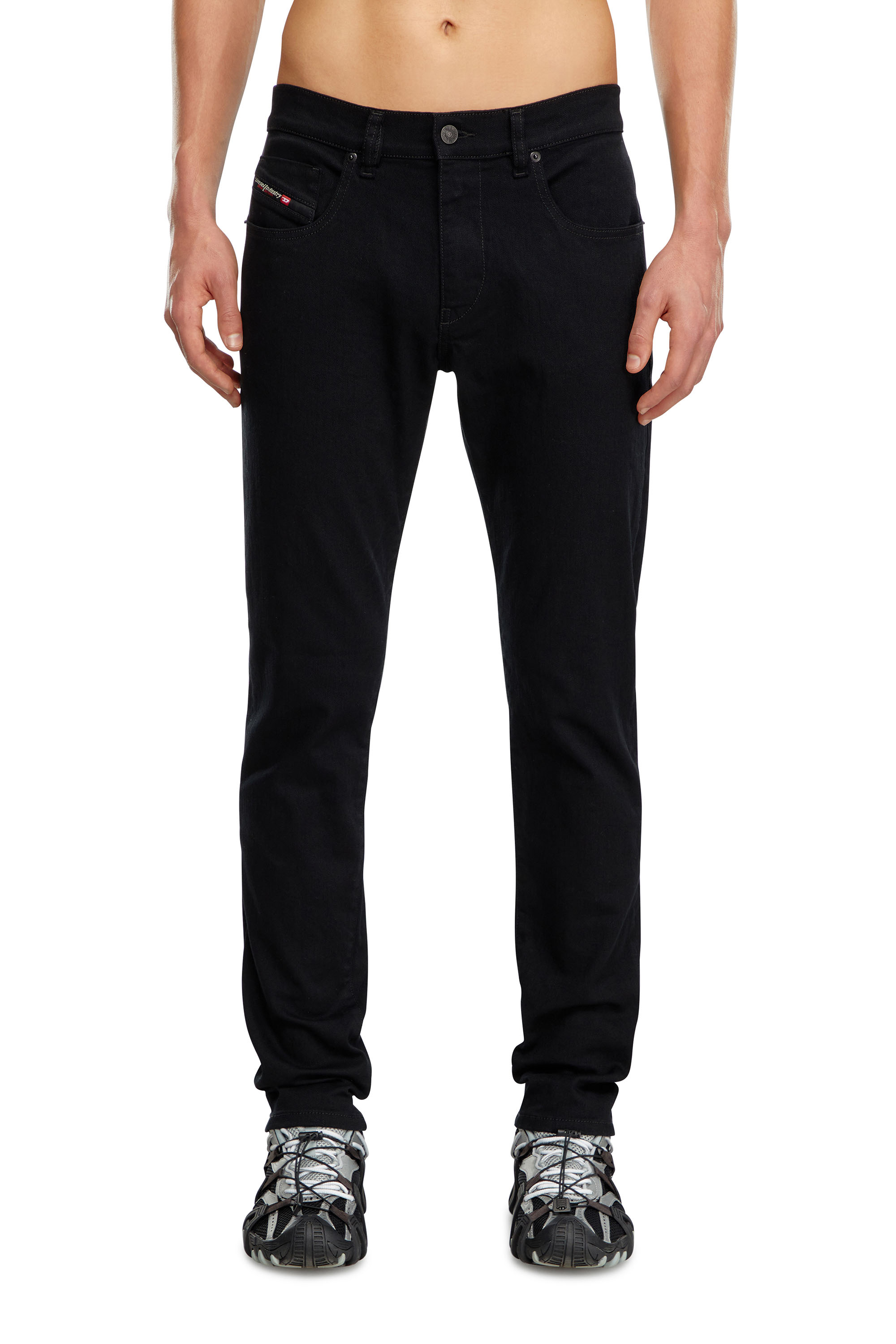 Diesel - Slim Jeans 2019 D-Strukt 069YP Uomo, Nero/Grigio scuro - Image 1