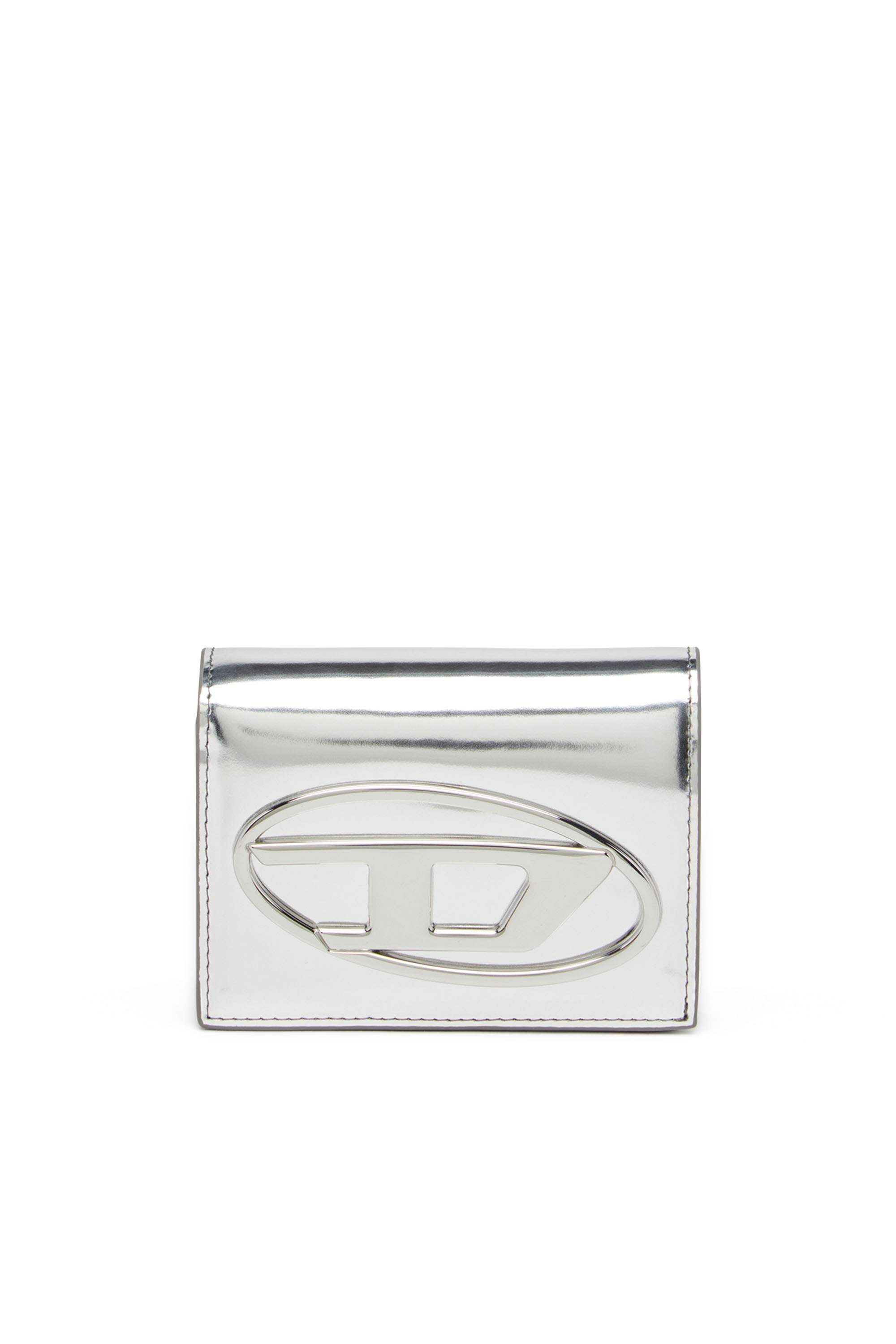 Diesel - 1DR BI FOLD III, Portafoglio a libro in pelle specchiata Donna in Argento - 1