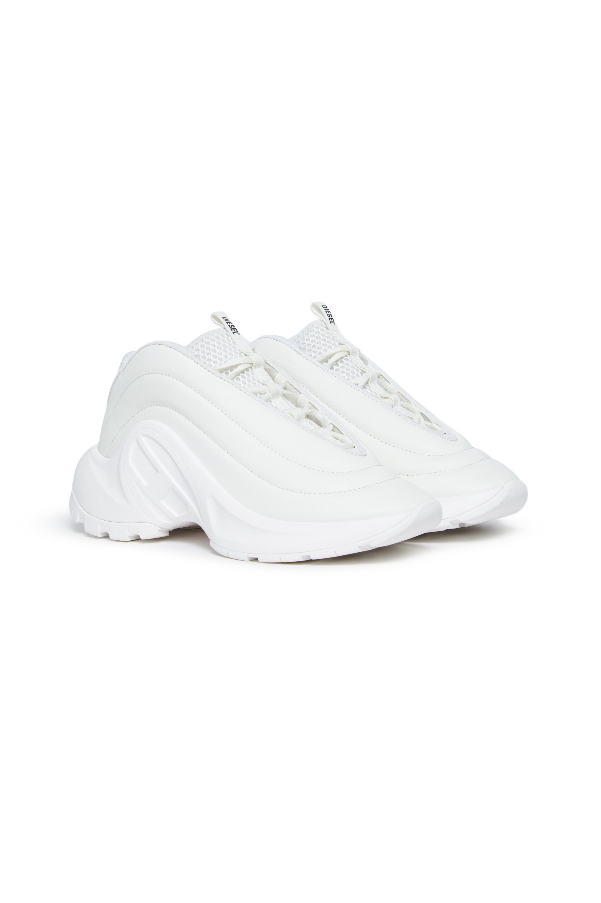 Diesel - S-D-RUNNER, Sneakers trapuntate monocromatiche Unisex in Bianco - 2