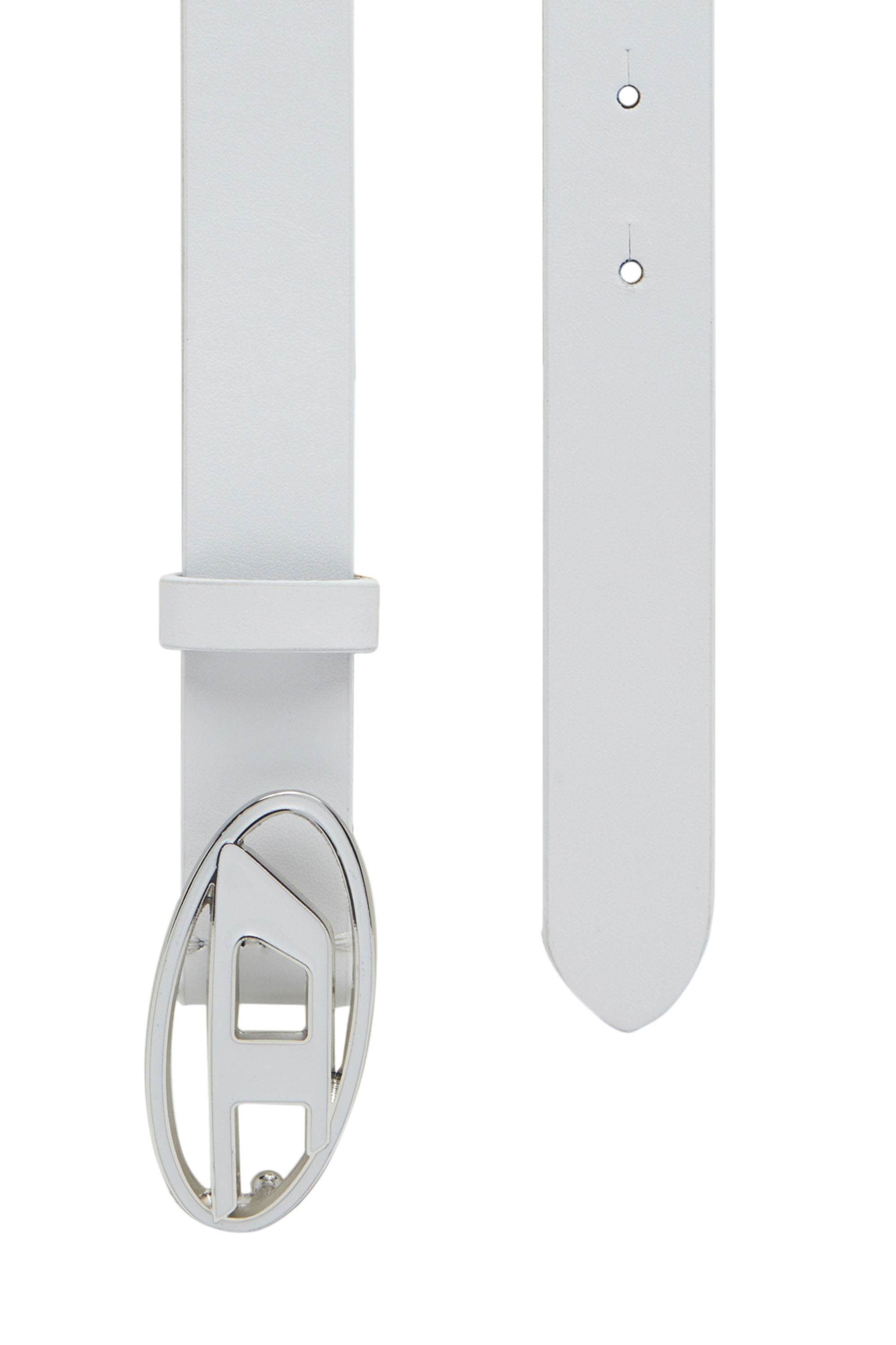 Diesel - B-1DR 25, Cintura 2.4 cm in pelle con fibbia smaltata Donna in Bianco - 2