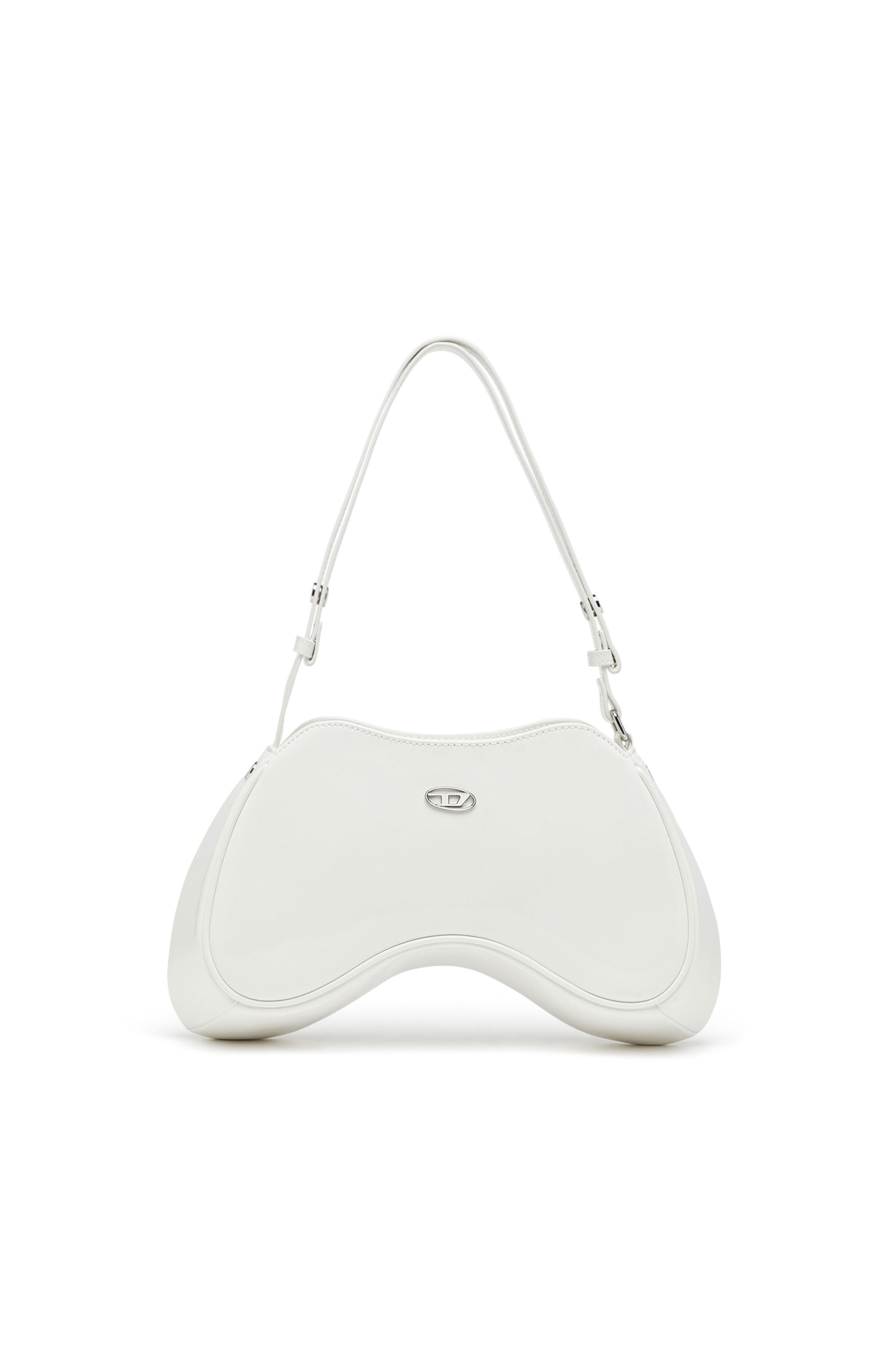 Diesel - PLAY SHOULDER, Play-Borsa a spalla lucida Donna in Bianco - 1