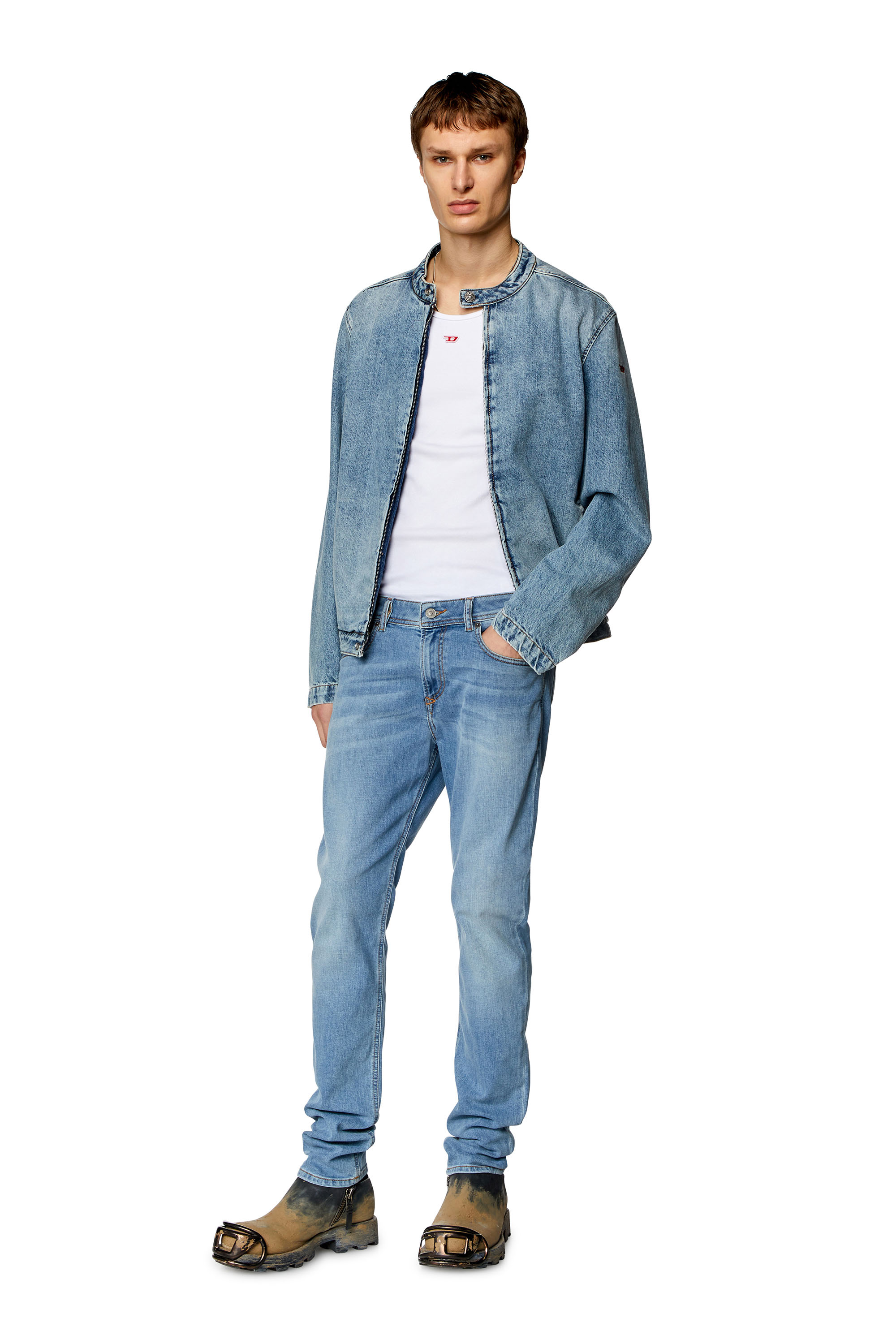 Diesel - Skinny Jeans 1979 Sleenker 09H62 Uomo, Blu Chiaro - Image 2