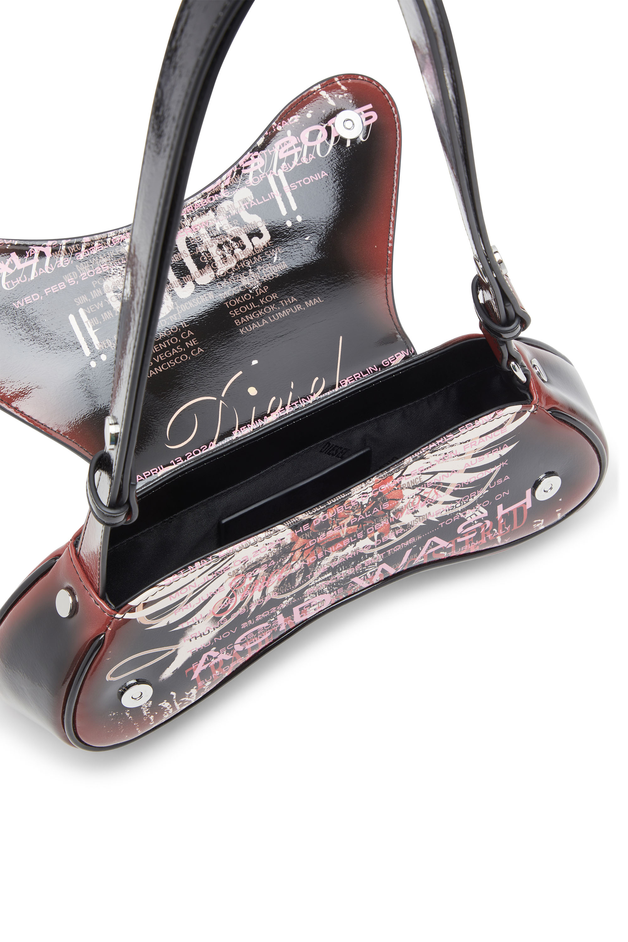 Diesel - PLAY CROSSBODY, Play-Borsa in PU stampato lucido Donna in Multicolor - 4