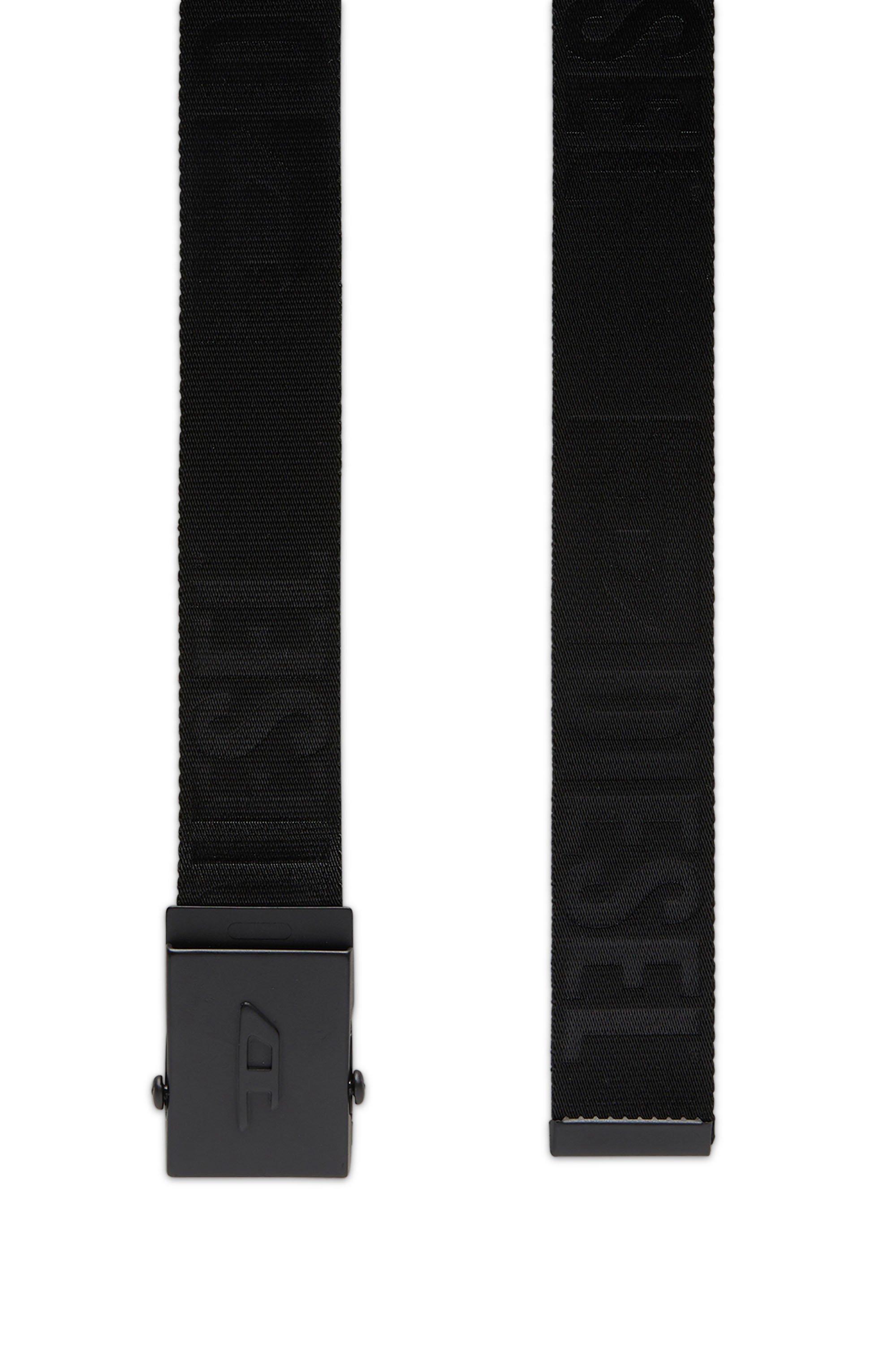 Diesel - B-DIESEL IND-TAPE, Cintura in nastro con logo impresso Uomo in Nero - 2