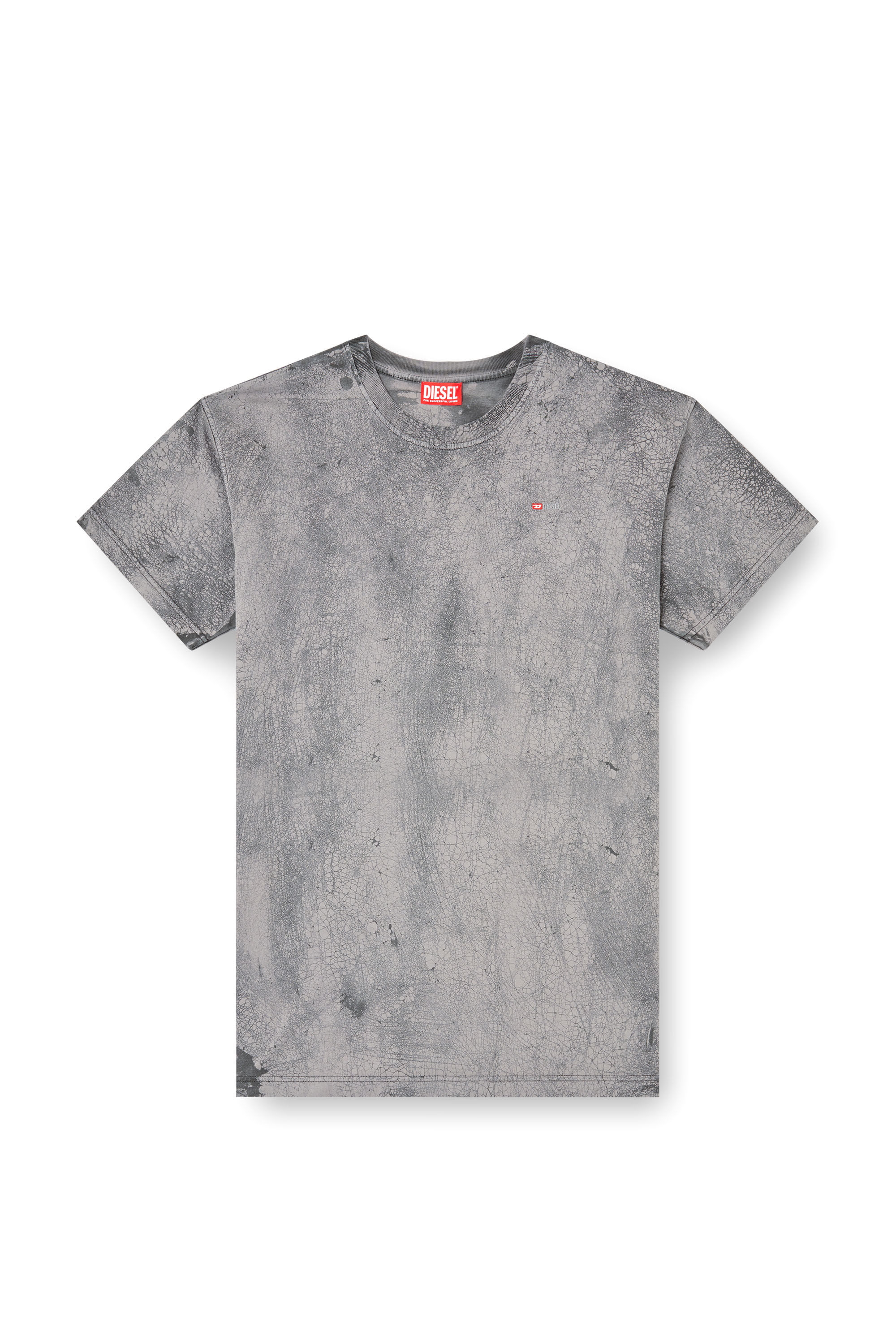 Diesel - T-NORM-T8, T-shirt in jersey cerato Uomo in Grigio - 3