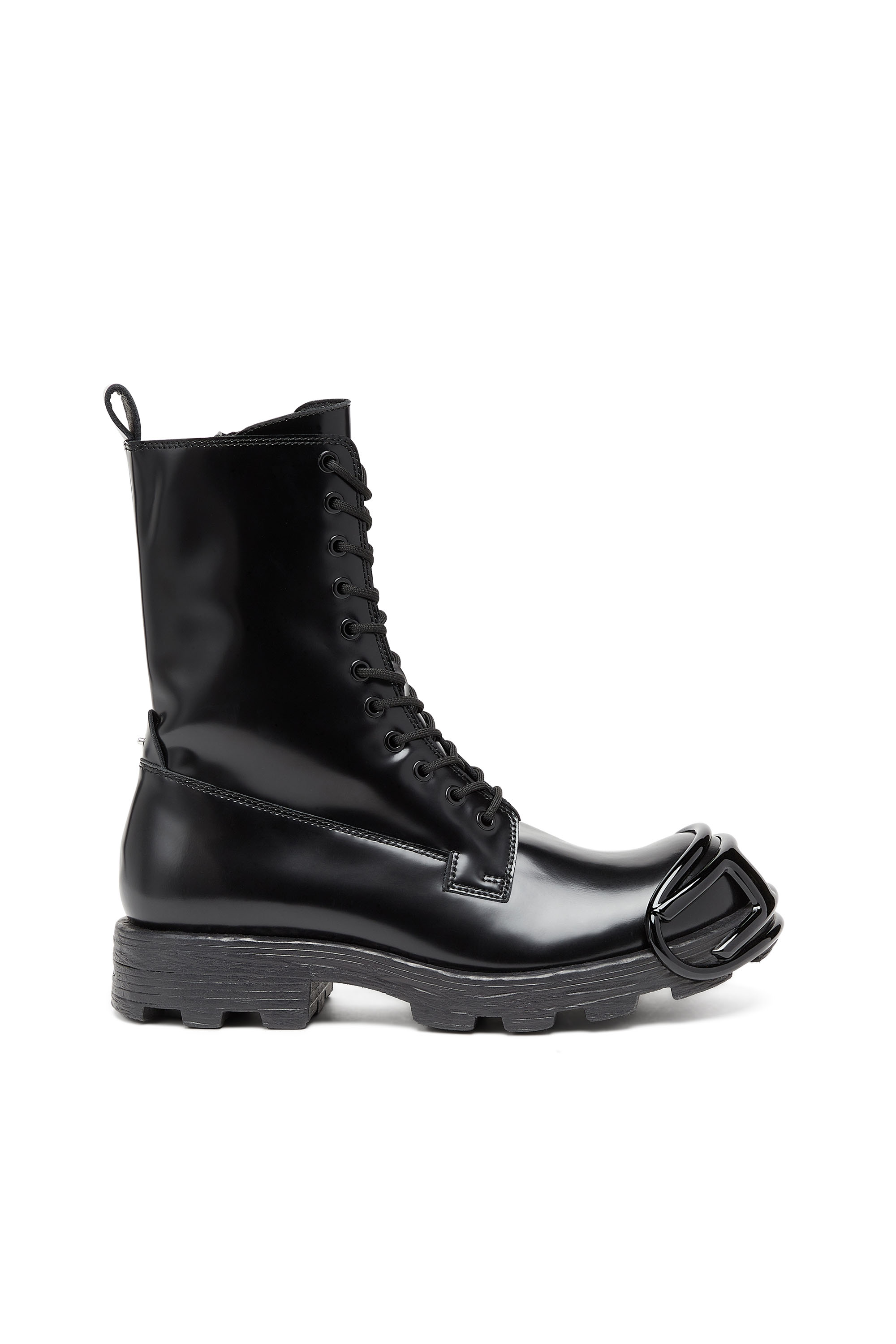 Diesel - D-HAMMER BT D, D-Hammer-Stivali in pelle con puntale oval D Uomo in Nero - 1