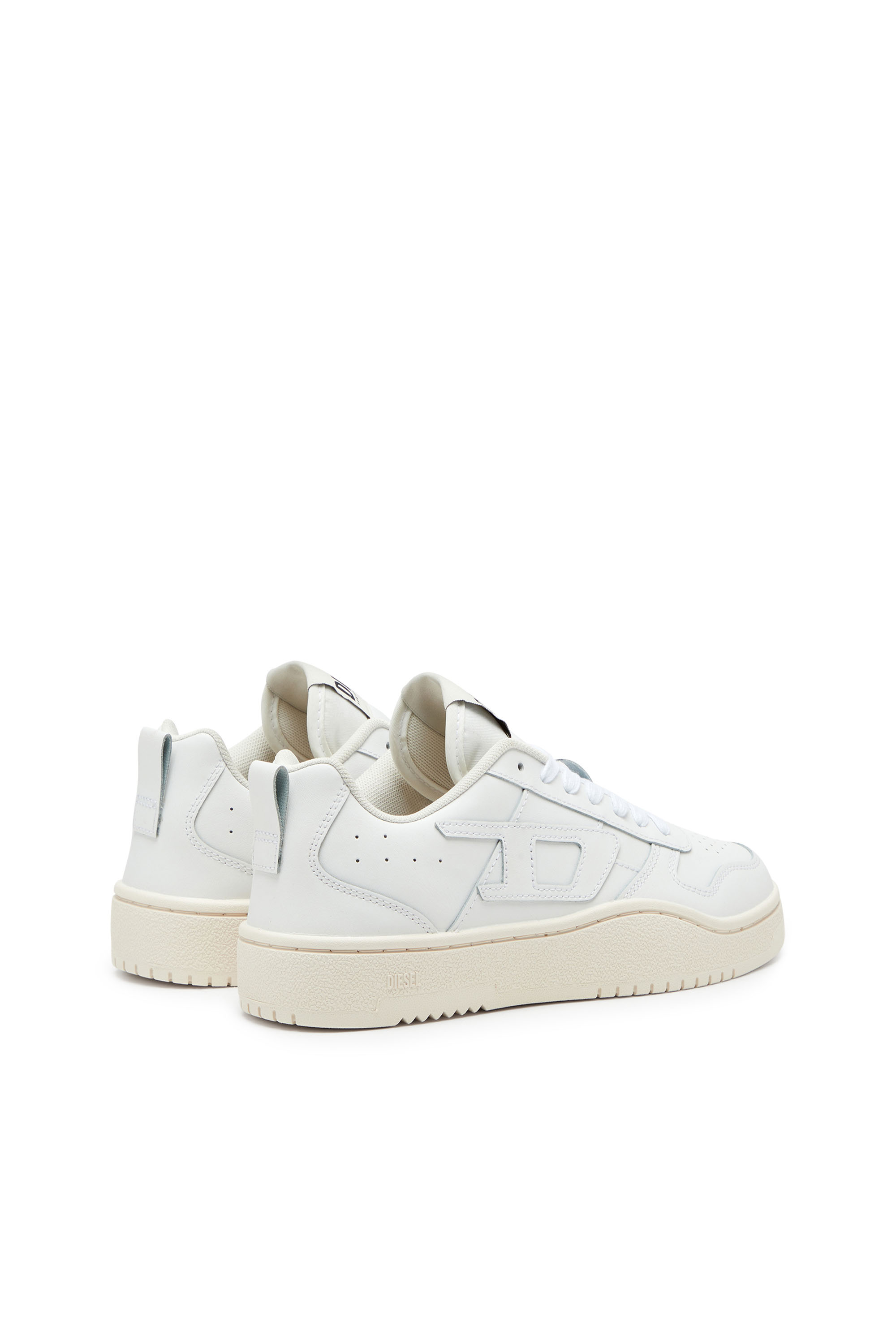 Diesel - S-UKIYO V2 LOW, S-Ukiyo Low-Sneaker low-top in pelle e nylon Uomo in Bianco - 3