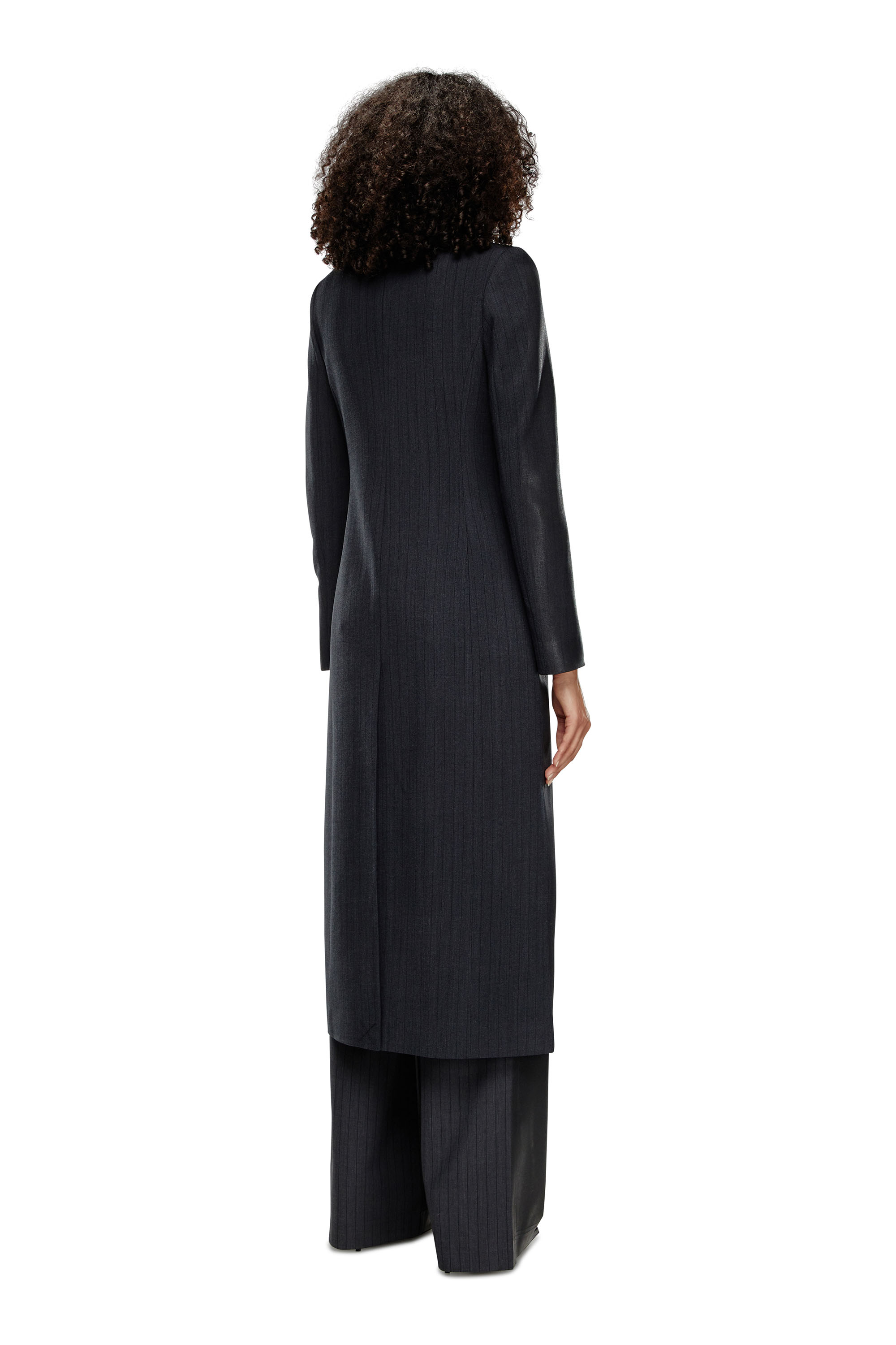 Diesel - G-LAMOUR, Giacca gessata con coating lucido Donna in Nero - 4