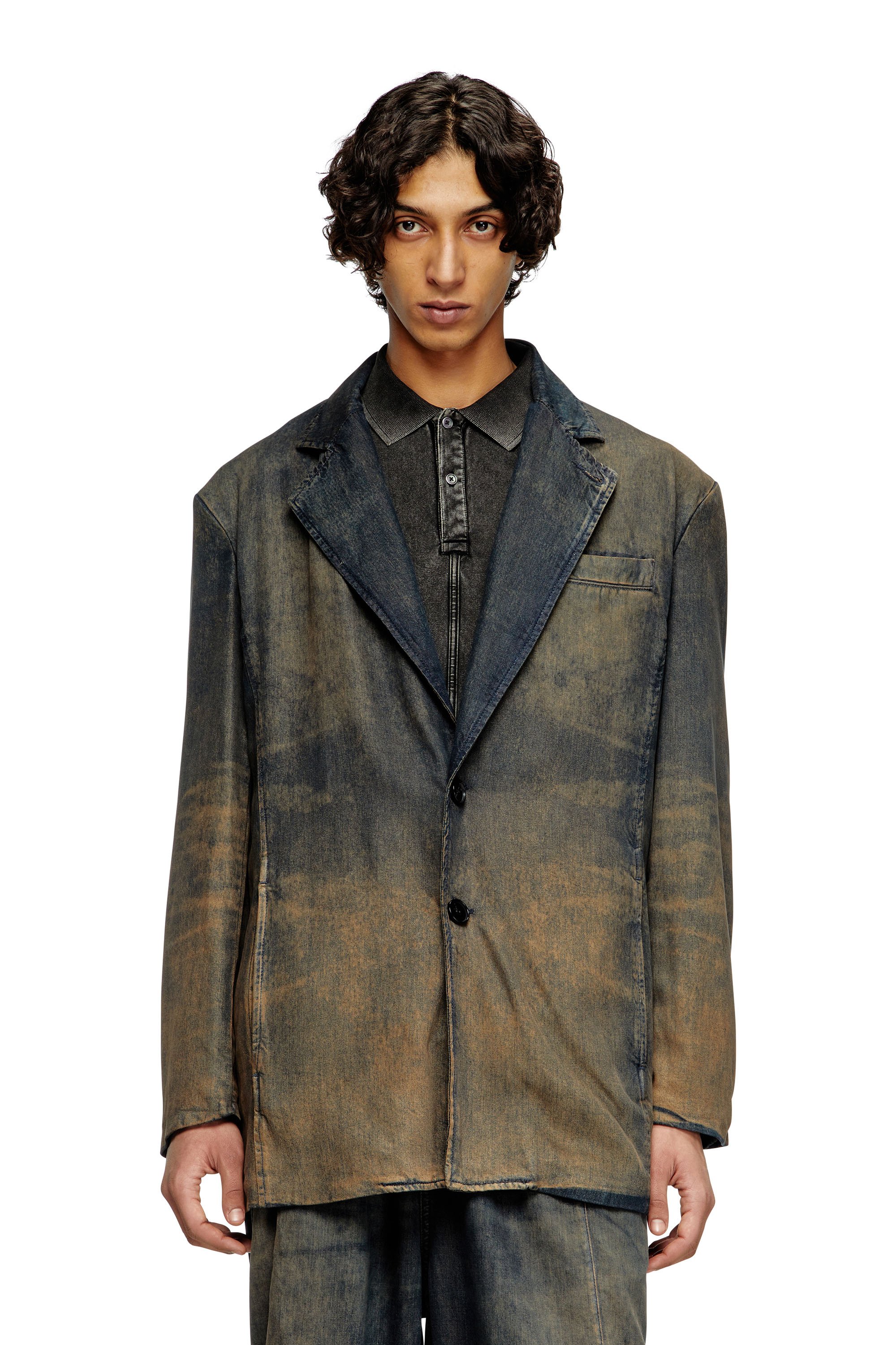 Diesel - D-REG-S, Blazer in denim fluido dégradé Unisex in Blu - 2