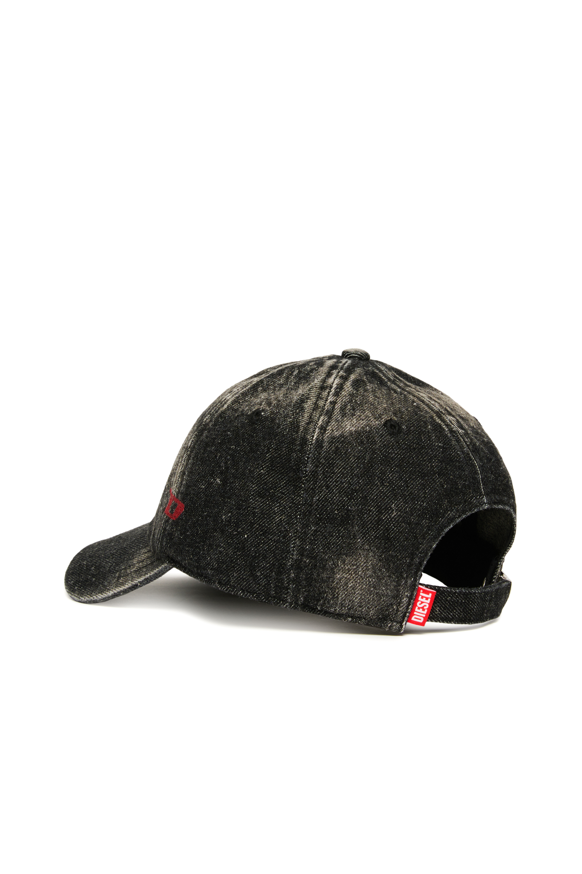 Diesel - FCLUPUS, Berretto da baseball in denim vissuto con logo D Unisex in Nero - 2
