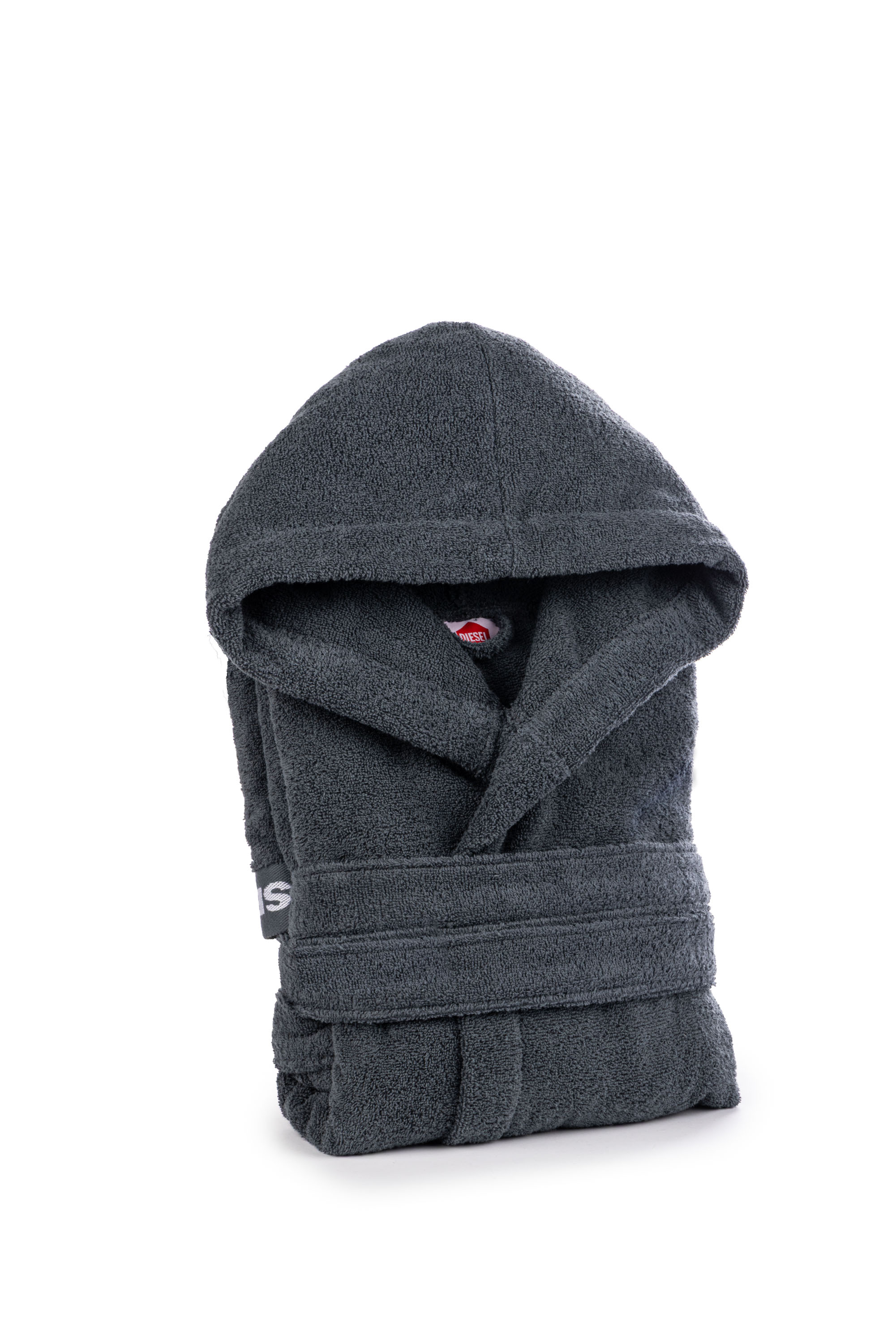 Diesel - 1015111 LOGO-COTTON BATHROBE SIZE M/L GR, Accappatoio in Spugna di Cotone, taglia M/L Unisex in Grigio - 1