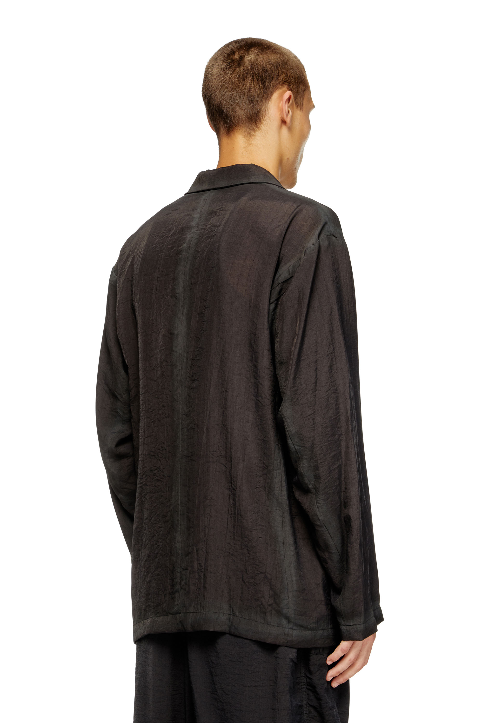 Diesel - J-KEYSERY, Blazer doppiopetto effetto stropicciato Uomo in Grigio - 3