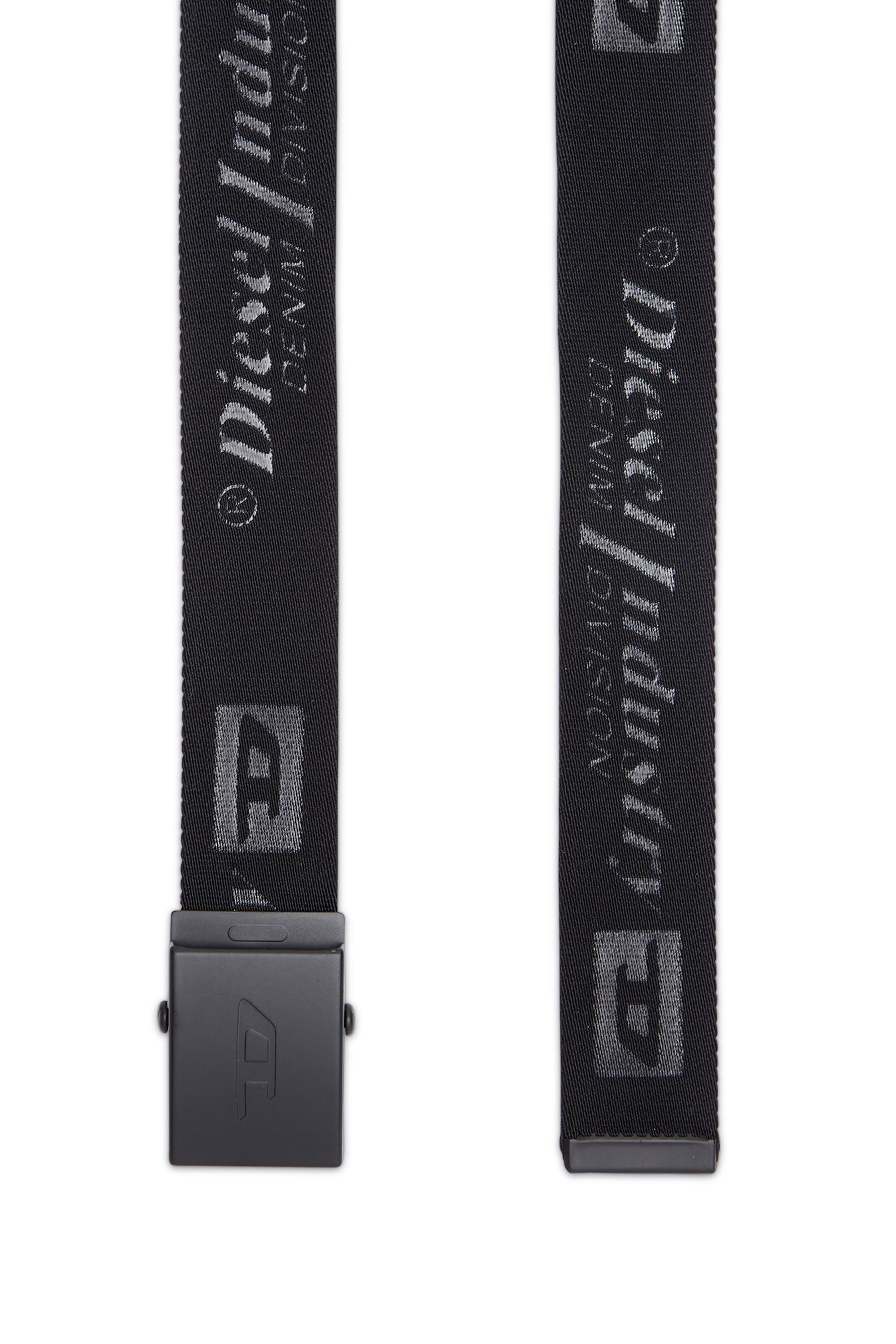 Diesel - B-DIESEL IND-TAPE, Cintura in nastro con logo all-over Uomo in Nero - 2