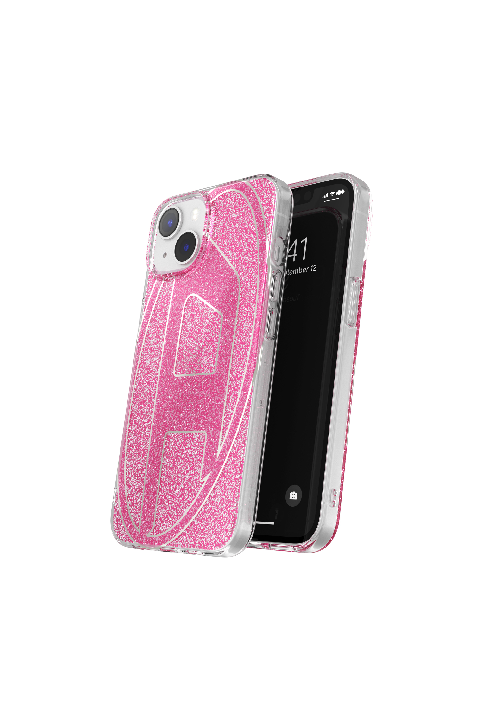 Diesel - 60034 AOP CASE, Cover glitterata per iP 13/ 14 Unisex in Rosa - 3