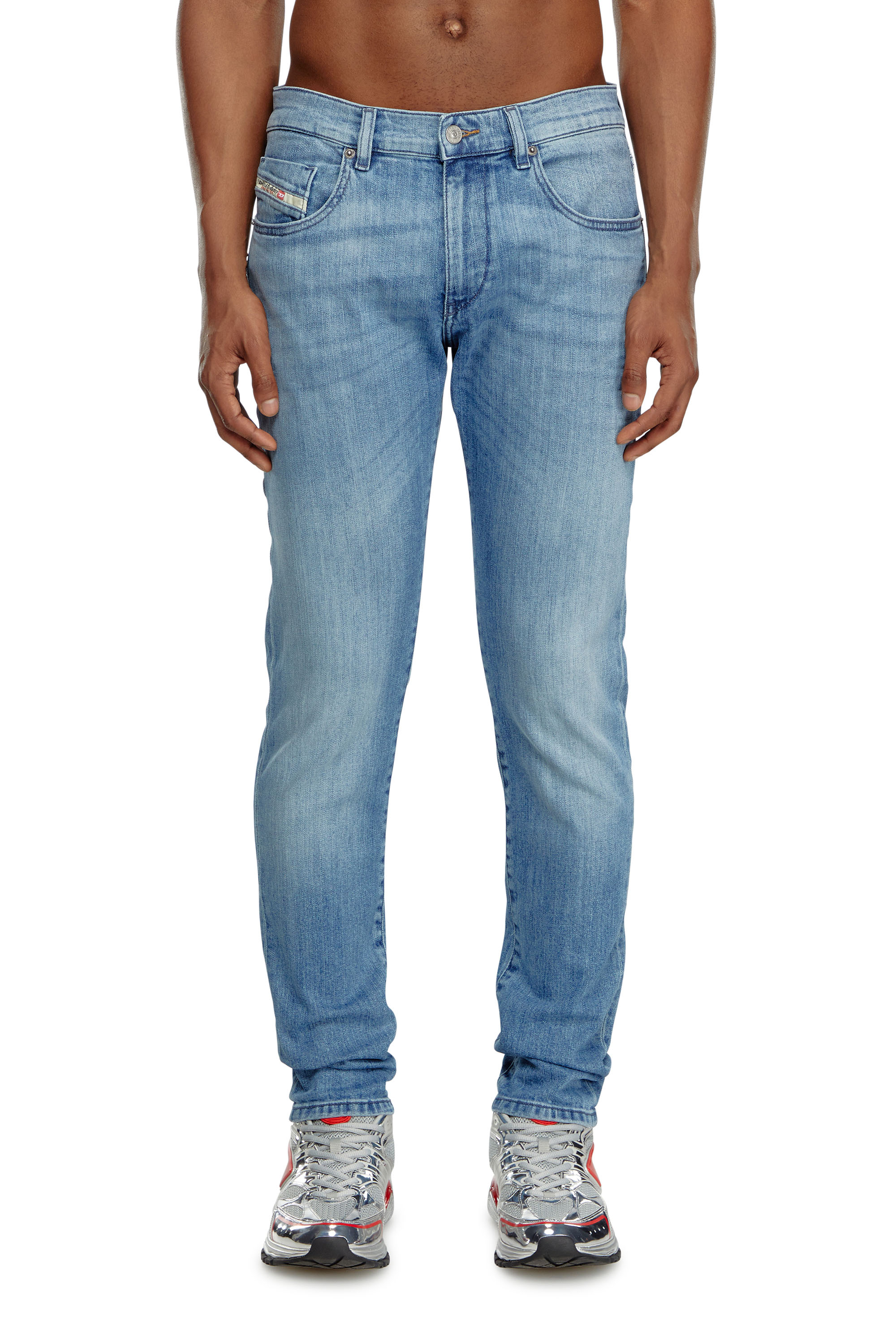 Diesel - Slim Jeans 2019 D-Strukt 0GRDI Uomo, Blu Chiaro - Image 1