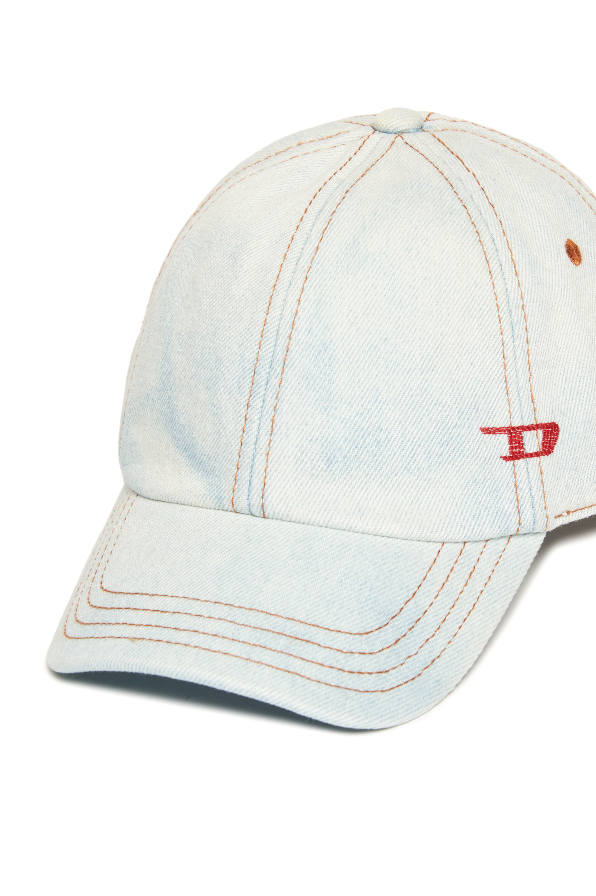Diesel - FCLIB3, Berretto da baseball in denim con cuciture a contrasto Unisex in Blu - 3