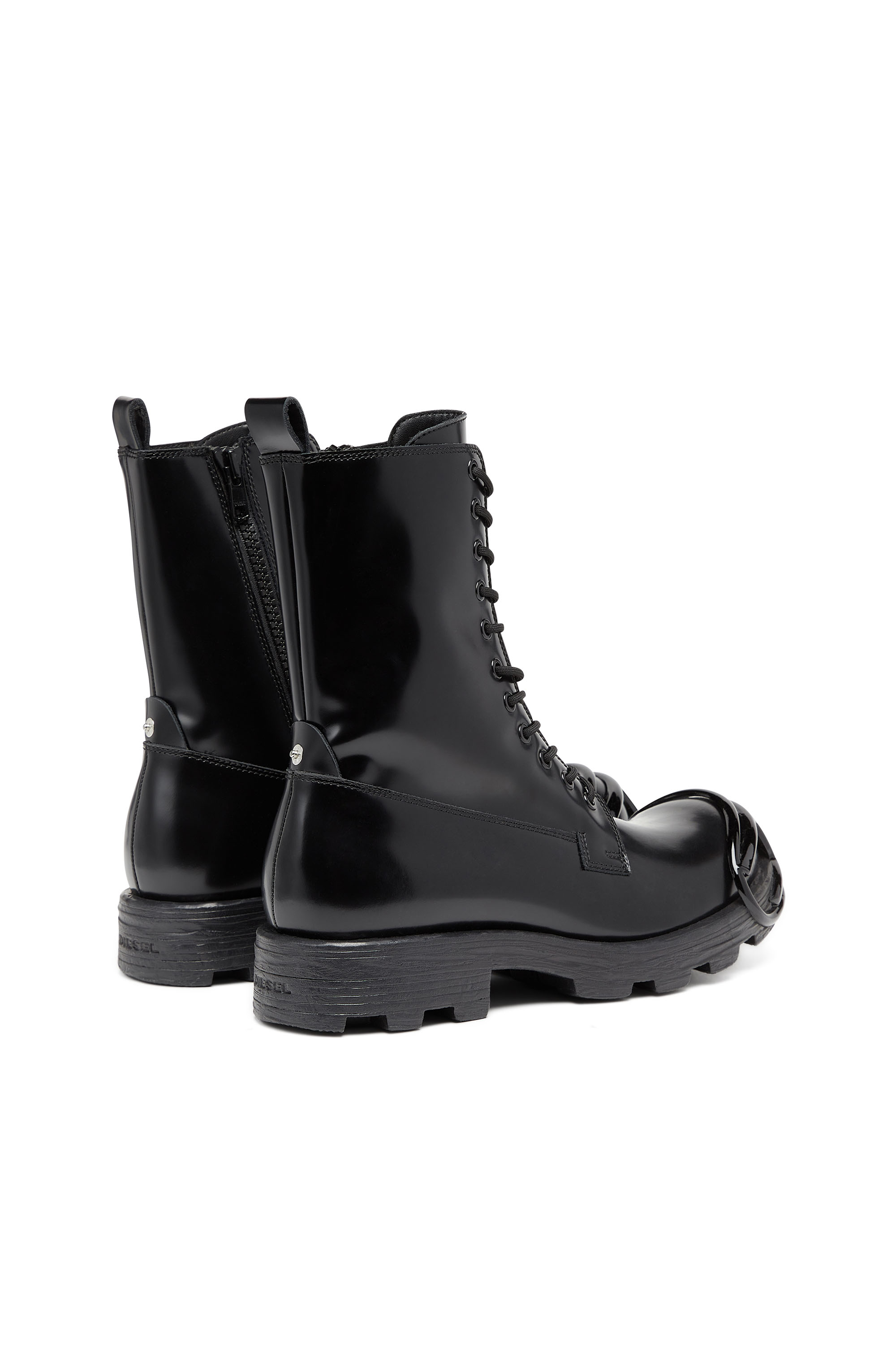 Diesel - D-HAMMER BT D, D-Hammer-Stivali in pelle con puntale oval D Uomo in Nero - 3