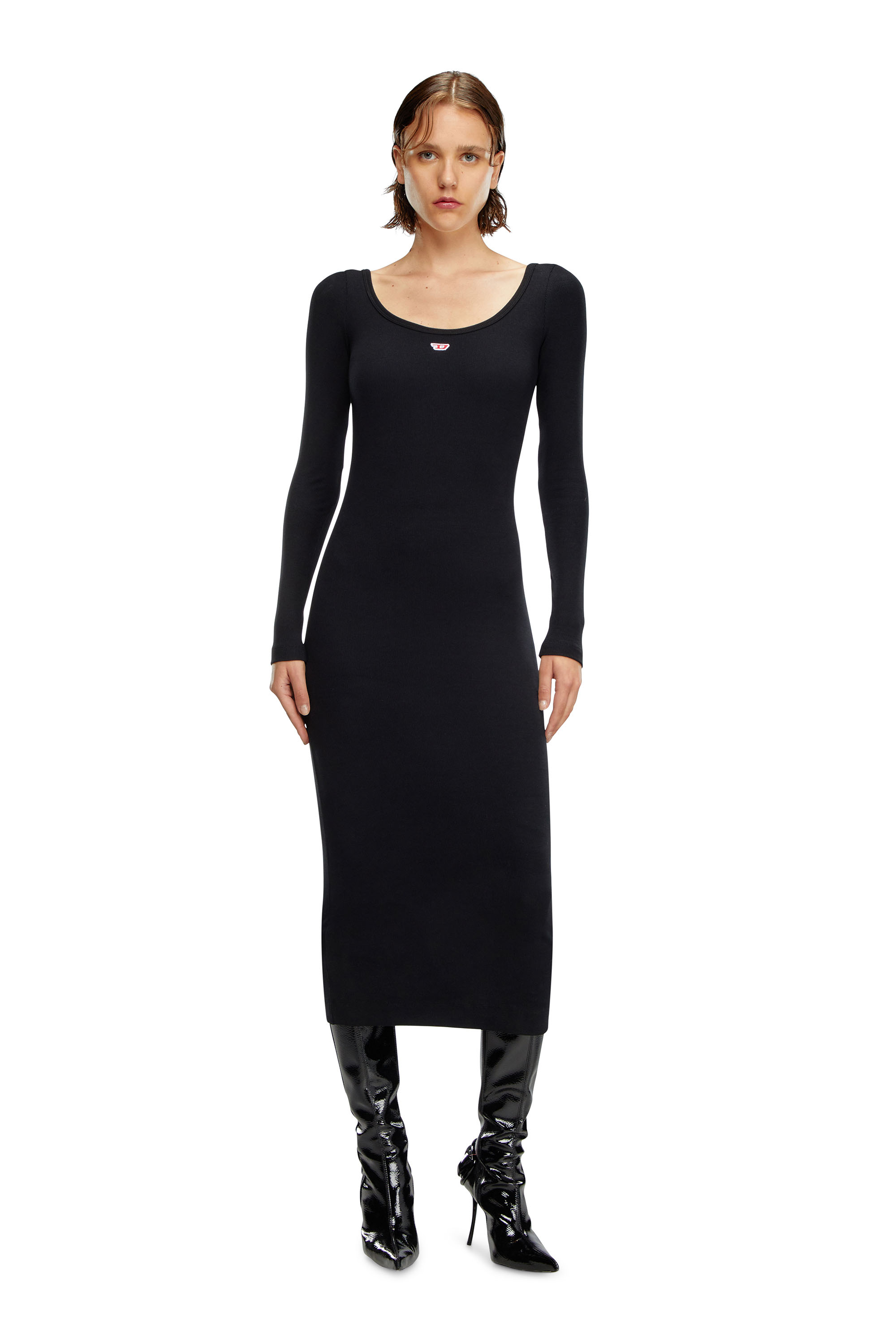 Diesel - D-BALLET-D, Abito midi con scollatura rotonda Donna in Nero - 1