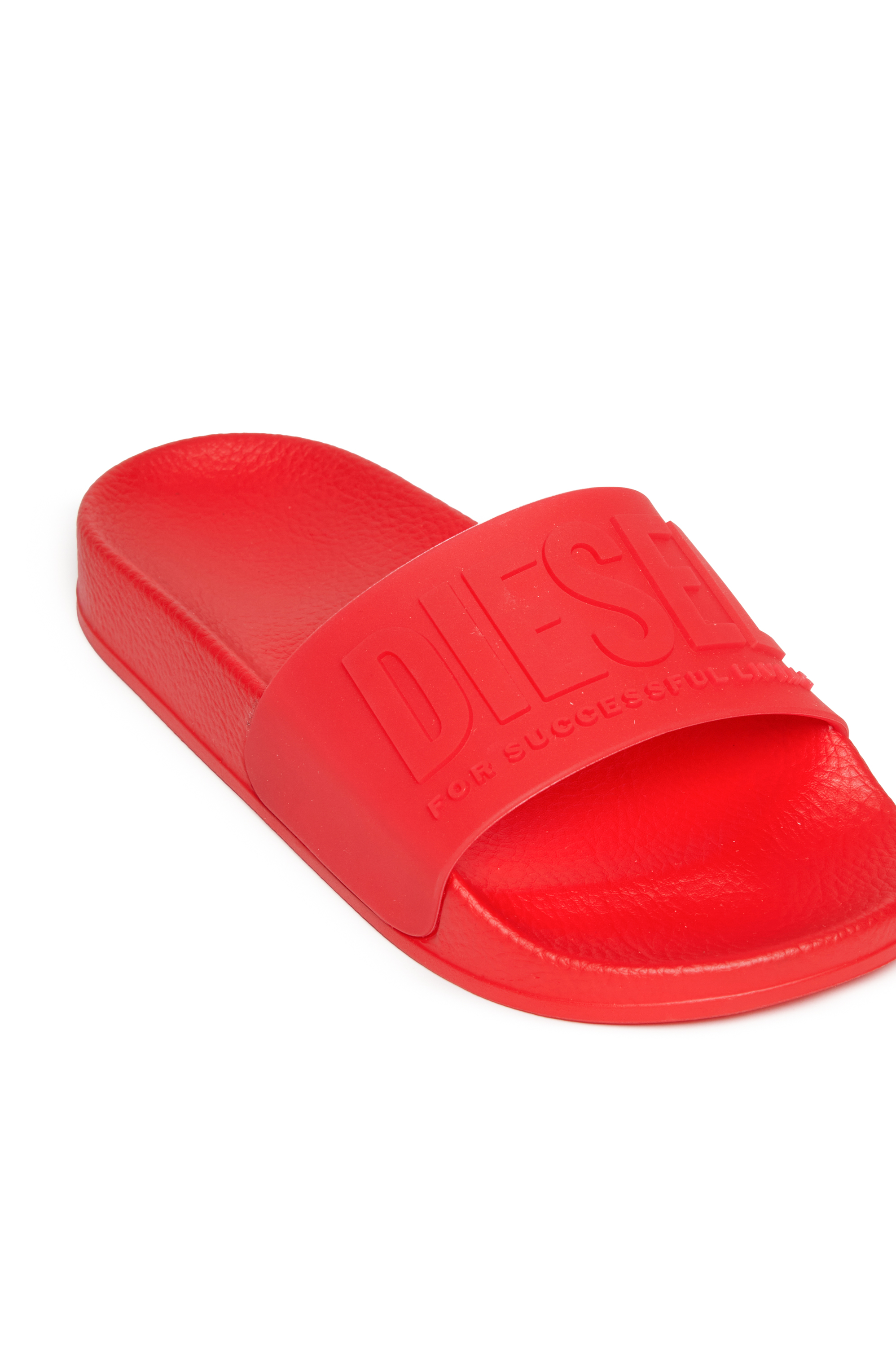 Diesel - SA-MAYEMI CC, Ciabatte da piscina in gomma semi-trasparenti Unisex in Rosso - 4