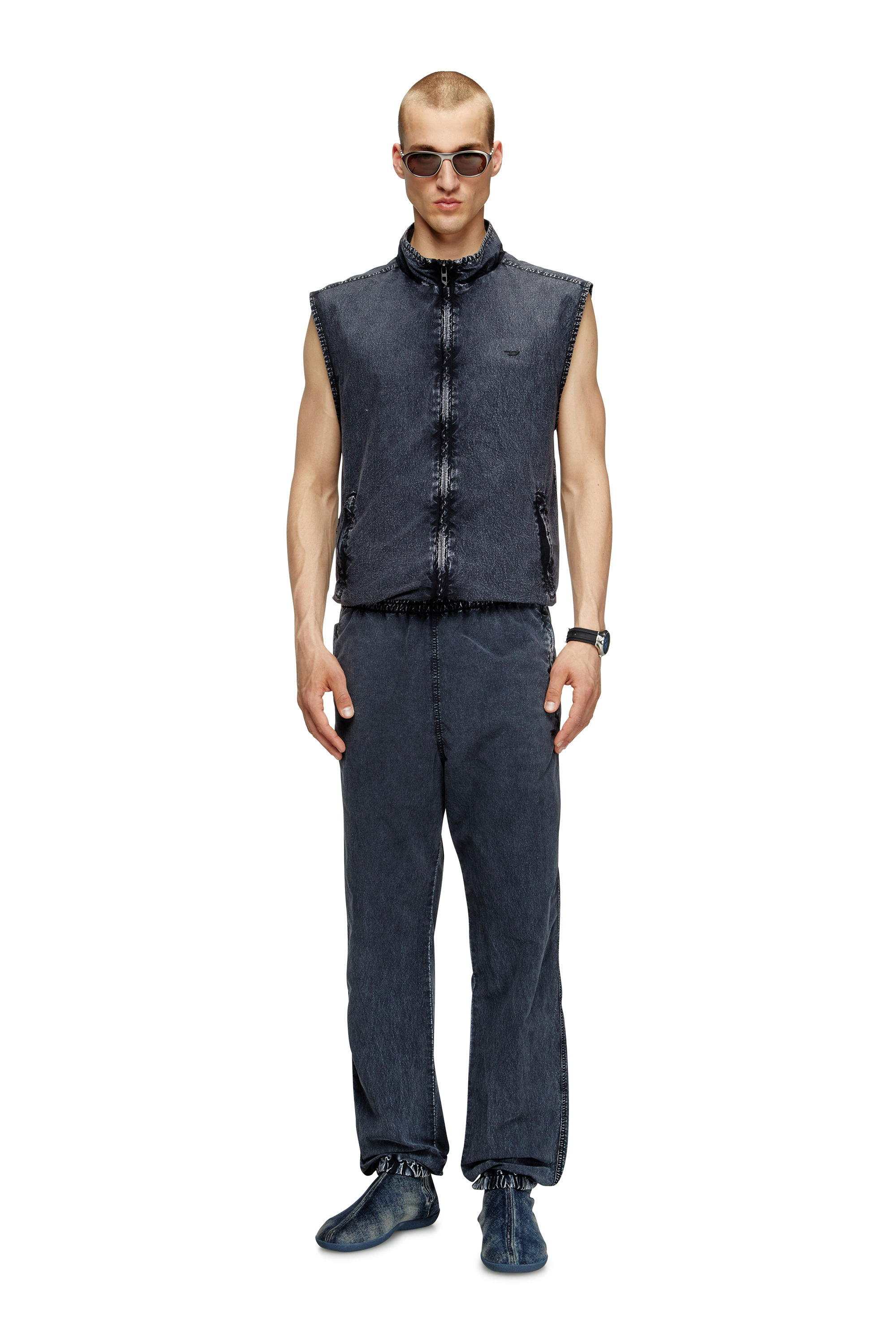 Diesel - J-ERB, Gilet in nylon Taslan riciclato Uomo in Blu - 2