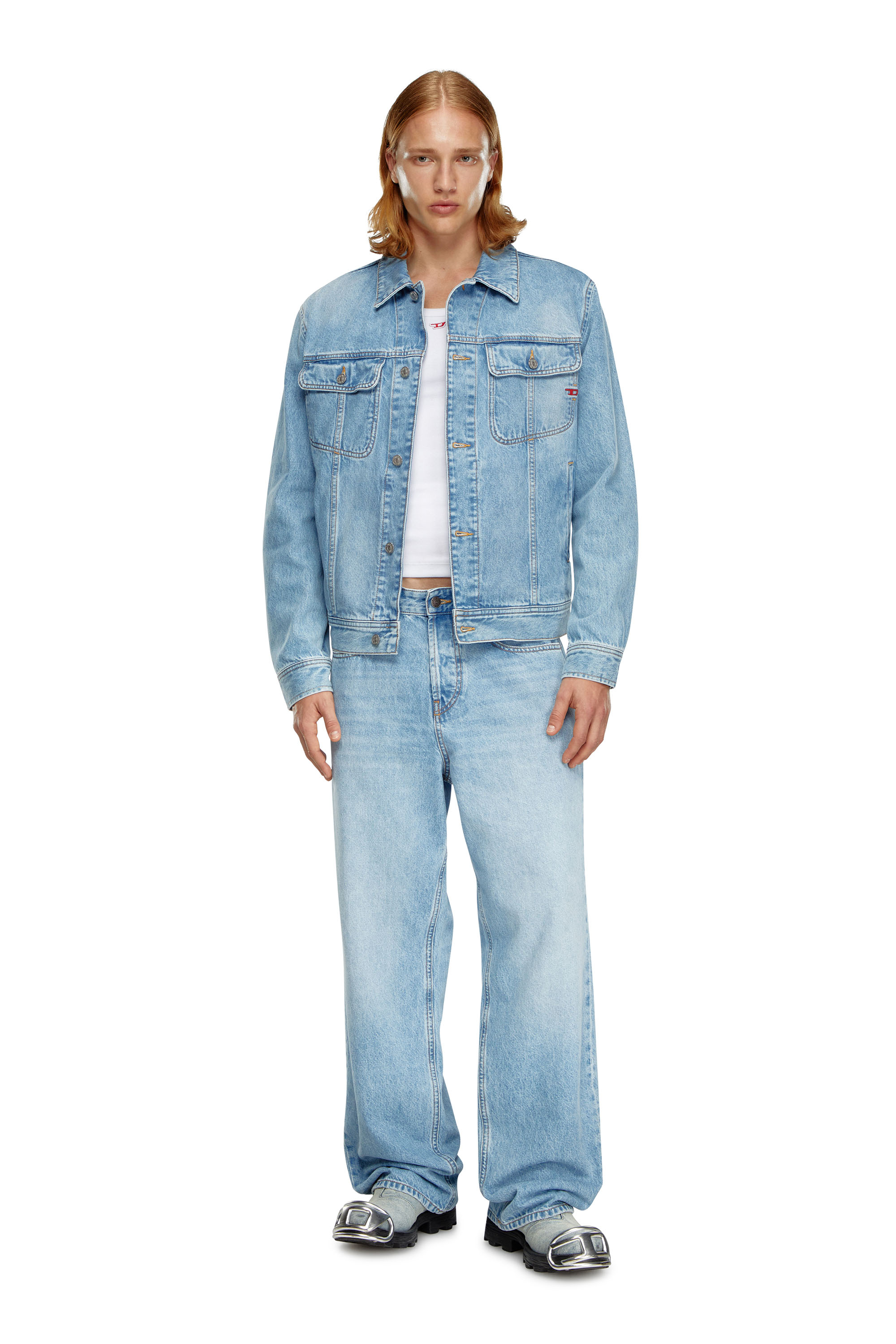 Diesel - D-BARCY, Giacca trucker regular Uomo in Blu - 2