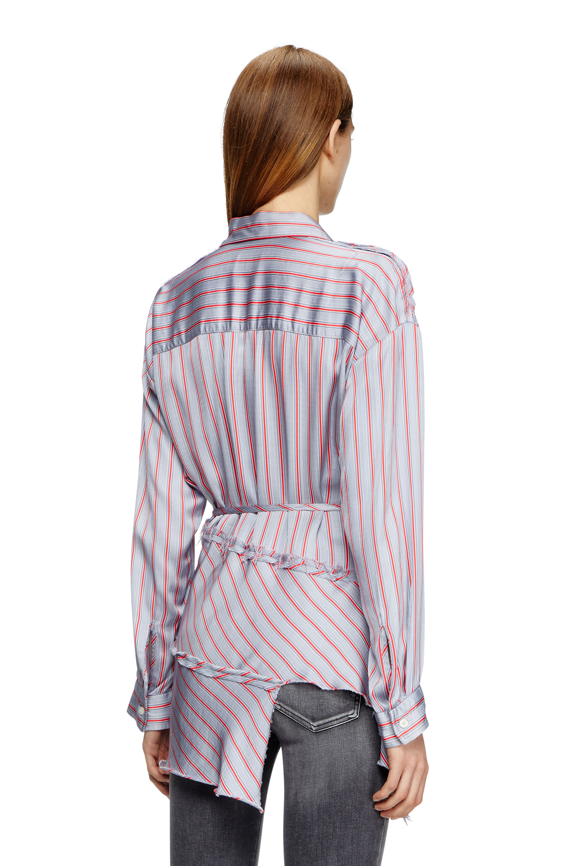 Diesel - C-RAZY, Camicia asimmetrica a portafoglio Donna in Multicolor - 4