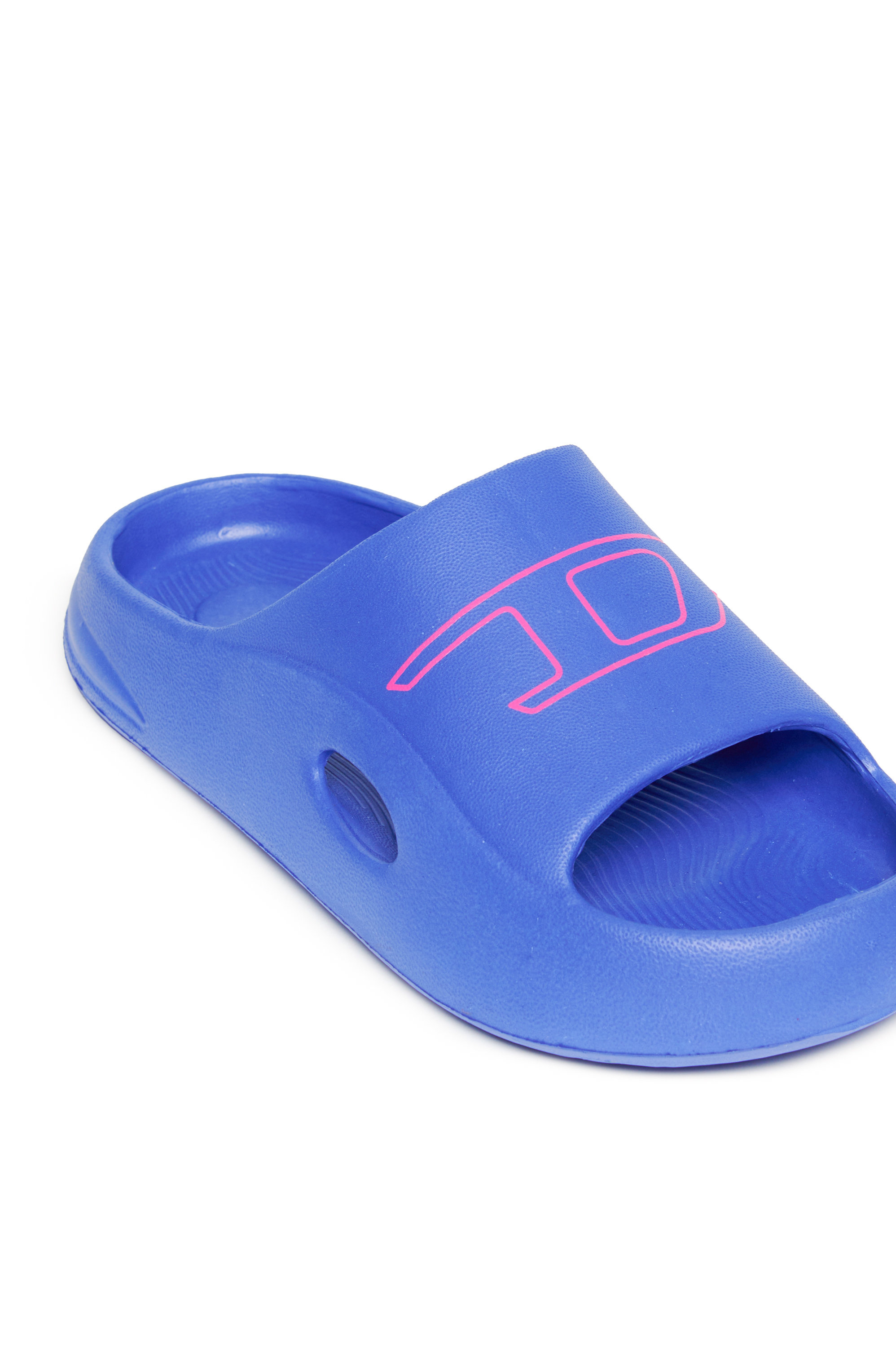 Diesel - SA-CHUNCKY D, Ciabatte da piscina in EVA con logo stampato Unisex in Blu - 4